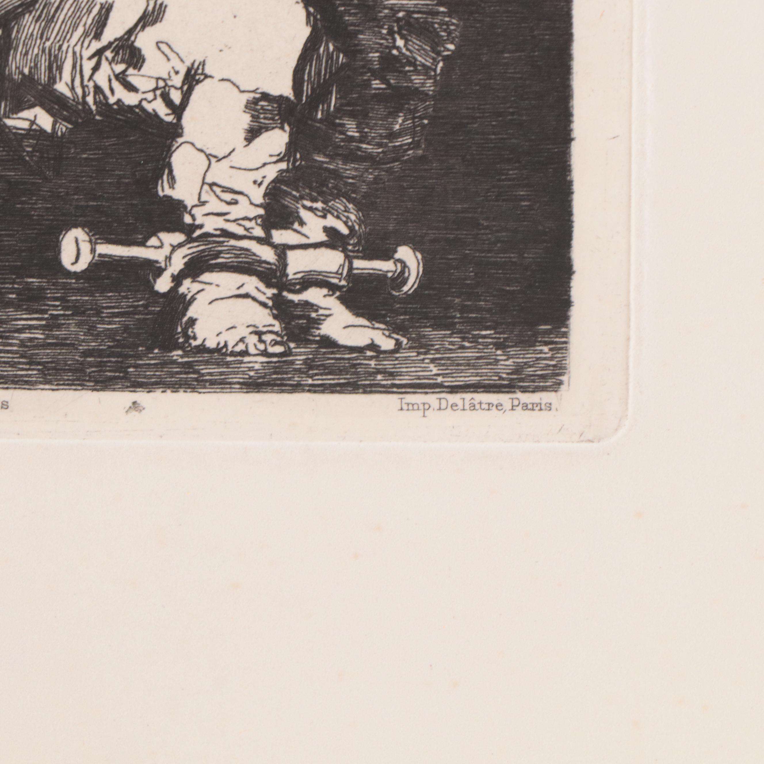 Francisco Goya Restrike Etching "The Little Prisoner," Circa 1867