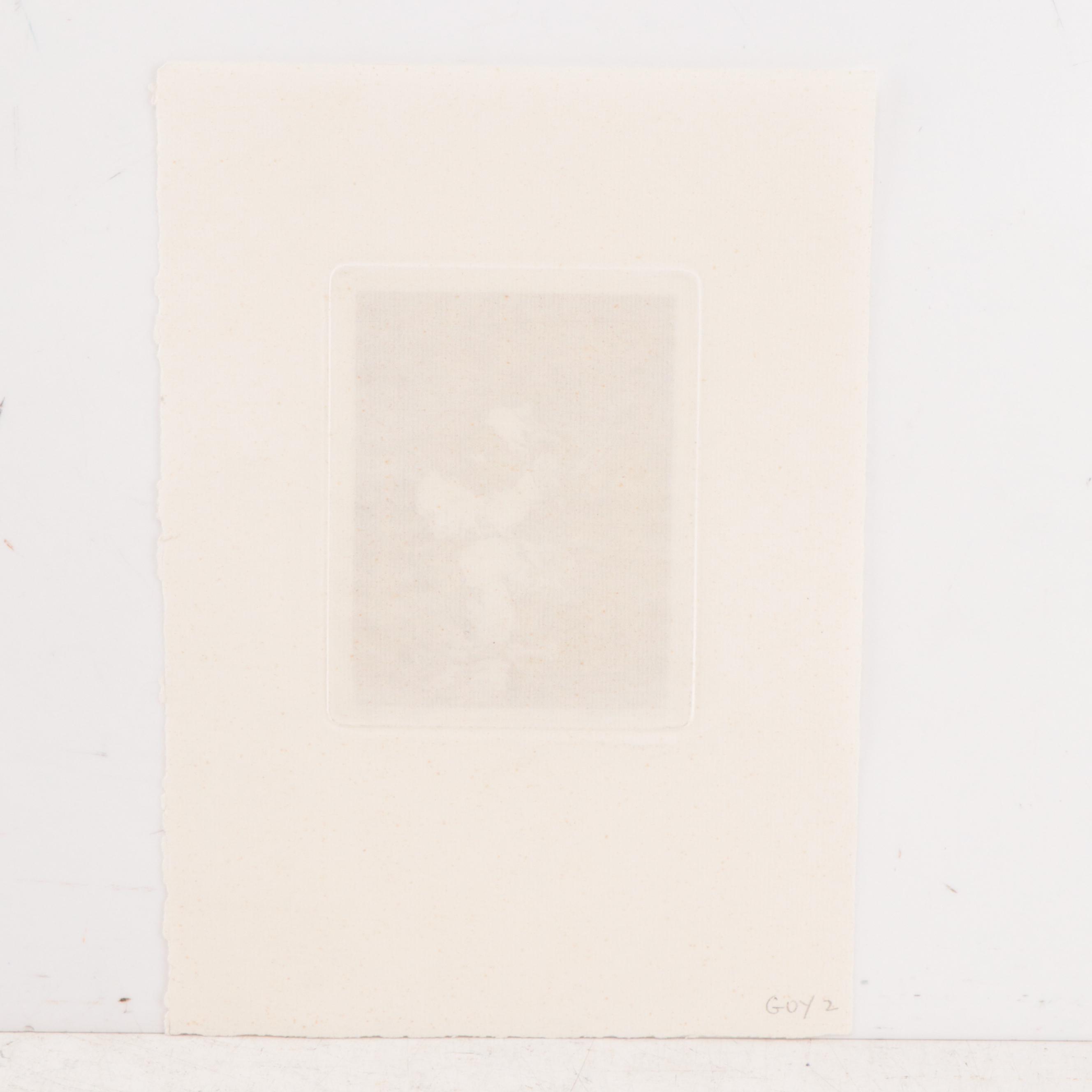 Francisco Goya Restrike Etching "The Little Prisoner," Circa 1867