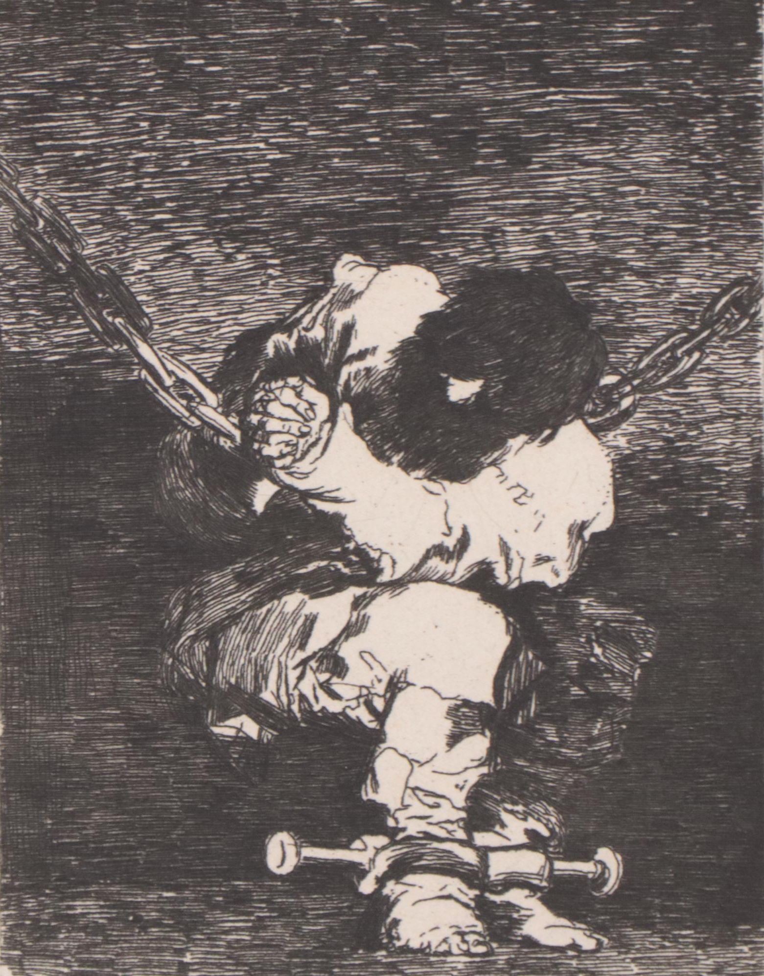 Francisco Goya Restrike Etching "The Little Prisoner," Circa 1867