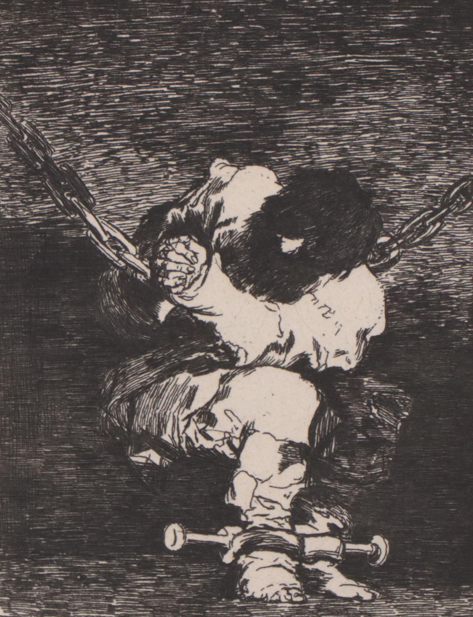 Francisco Goya Restrike Etching "The Little Prisoner," Circa 1867