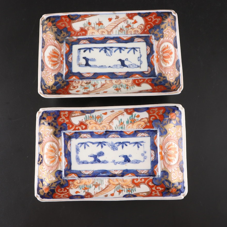 Japanese Porcelain Imari Rectangular Dishes