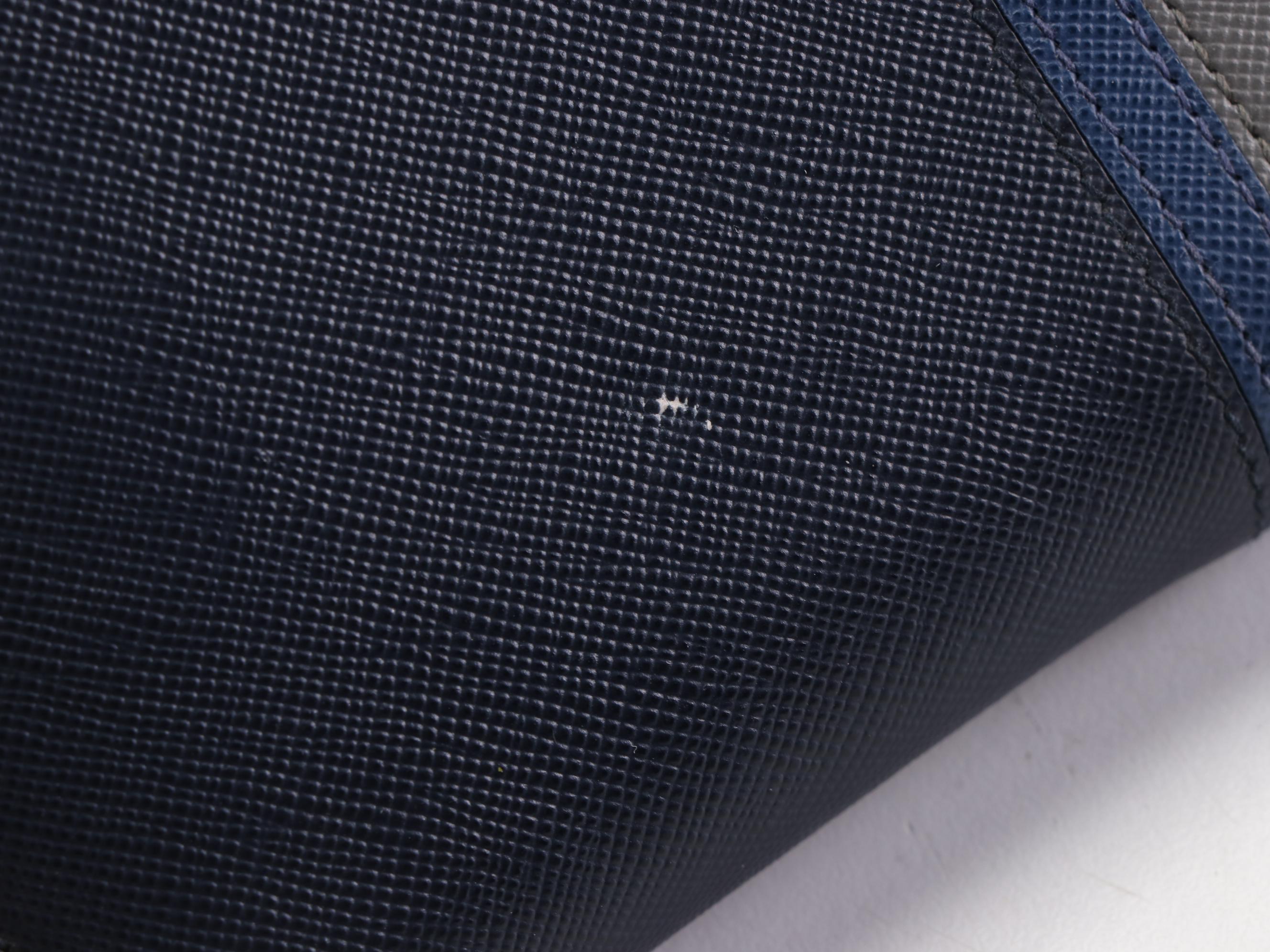 Prada Baltico Saffiano Leather Stripe Zip Around Wallet