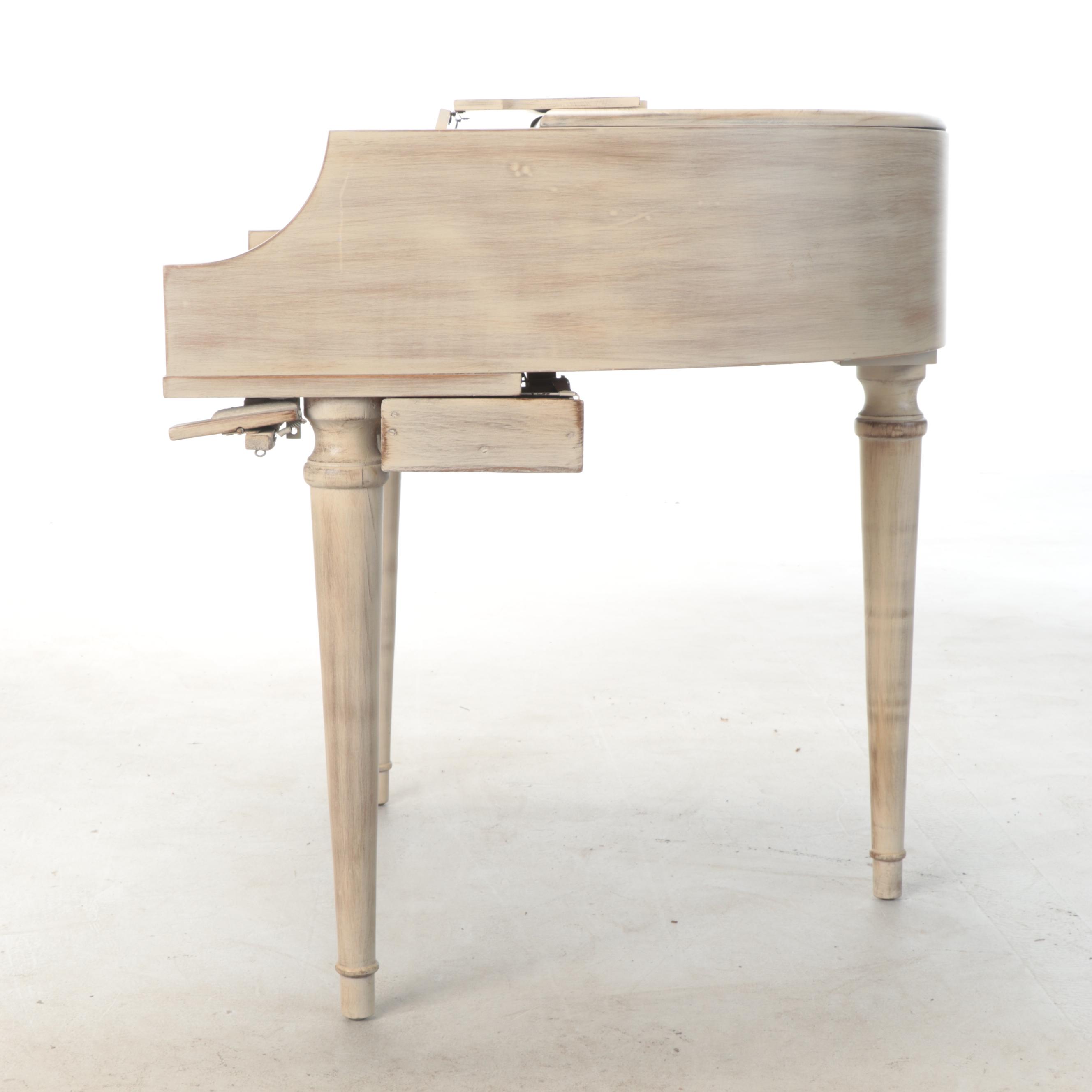 Wurlitzer "Butterfly" Student Piano with Velvet Piano Stool, 1930s