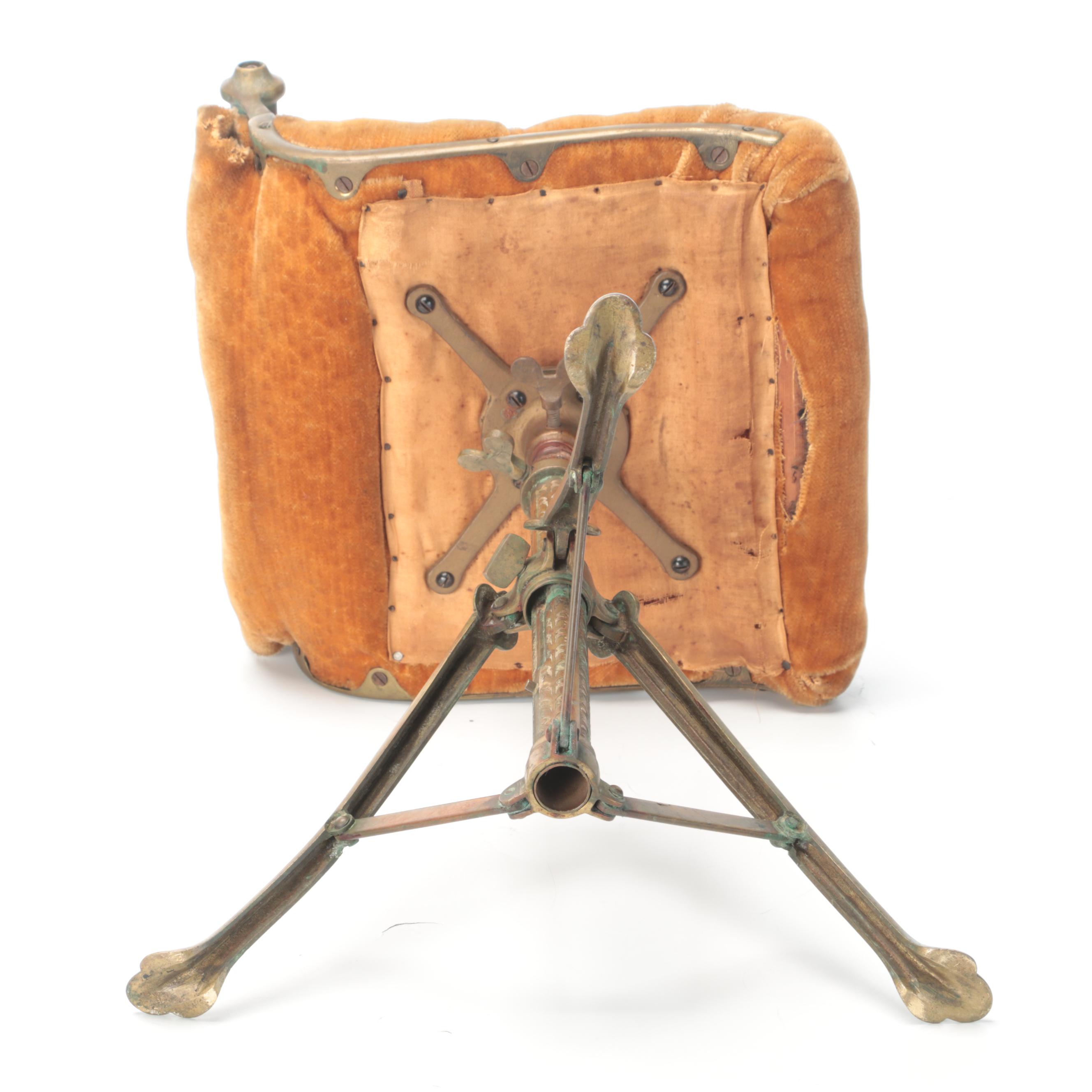 Wurlitzer "Butterfly" Student Piano with Velvet Piano Stool, 1930s