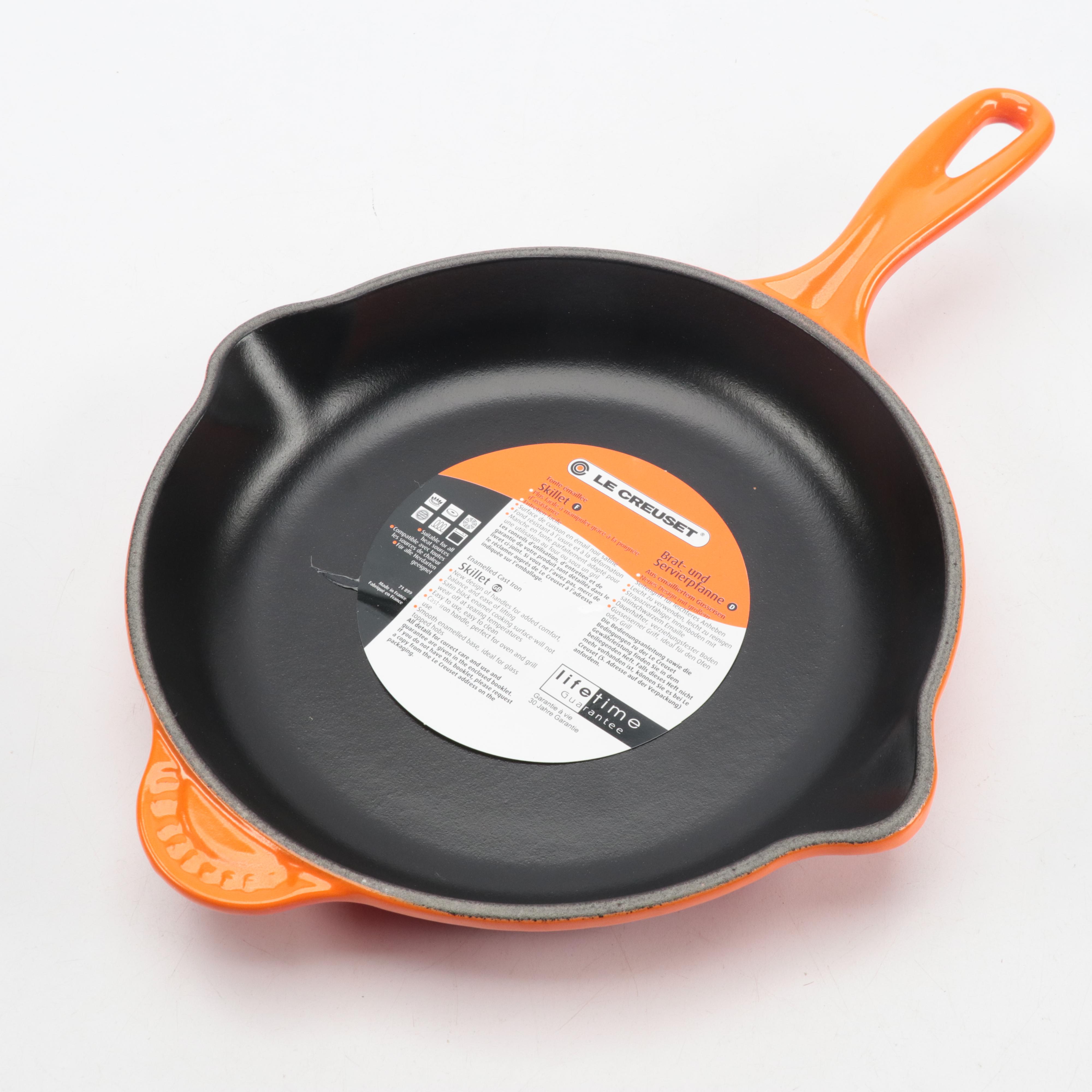 Le Creuset Flame Enameled Cast Iron Signature Oval Baker and 9" Round Skillet