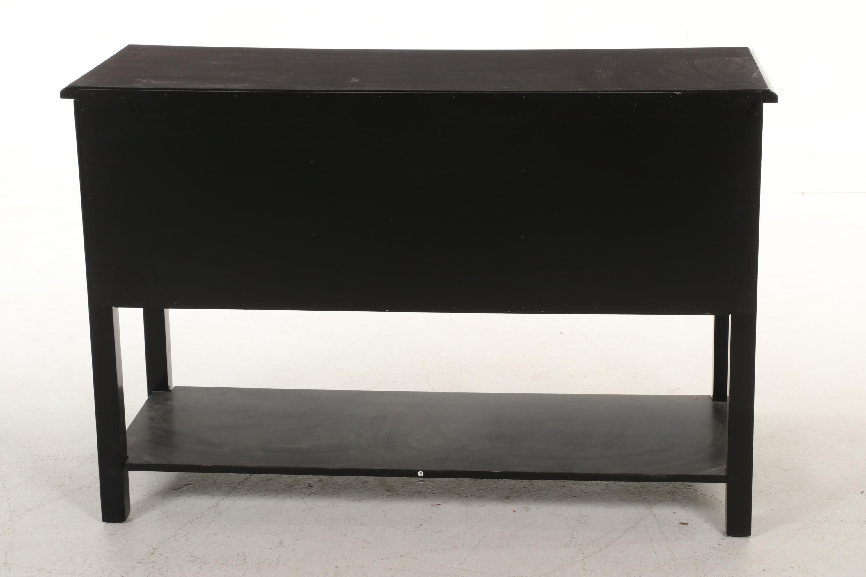 Ameriwood Industries Ebonized Wood Three-Door Console Cabinet