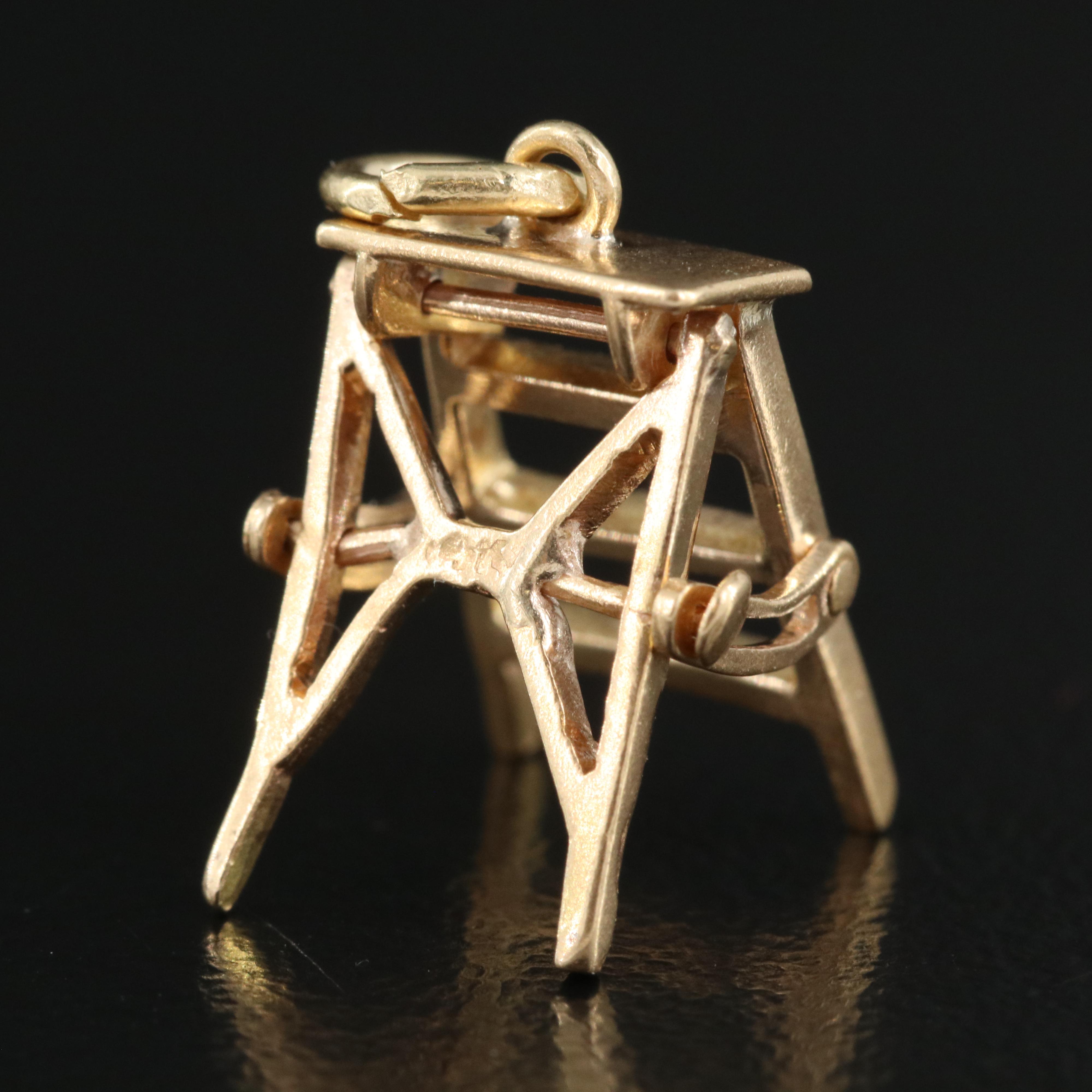 14K Articulated Step Ladder Pendant