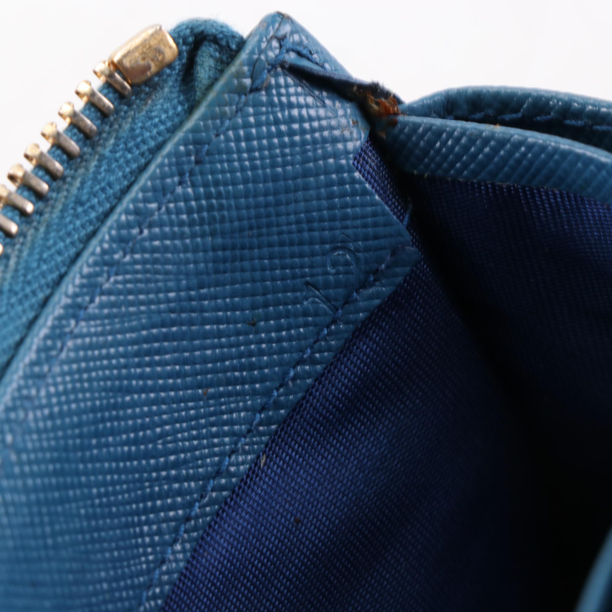 Prada Zipper Wallet in Saffiano Leather