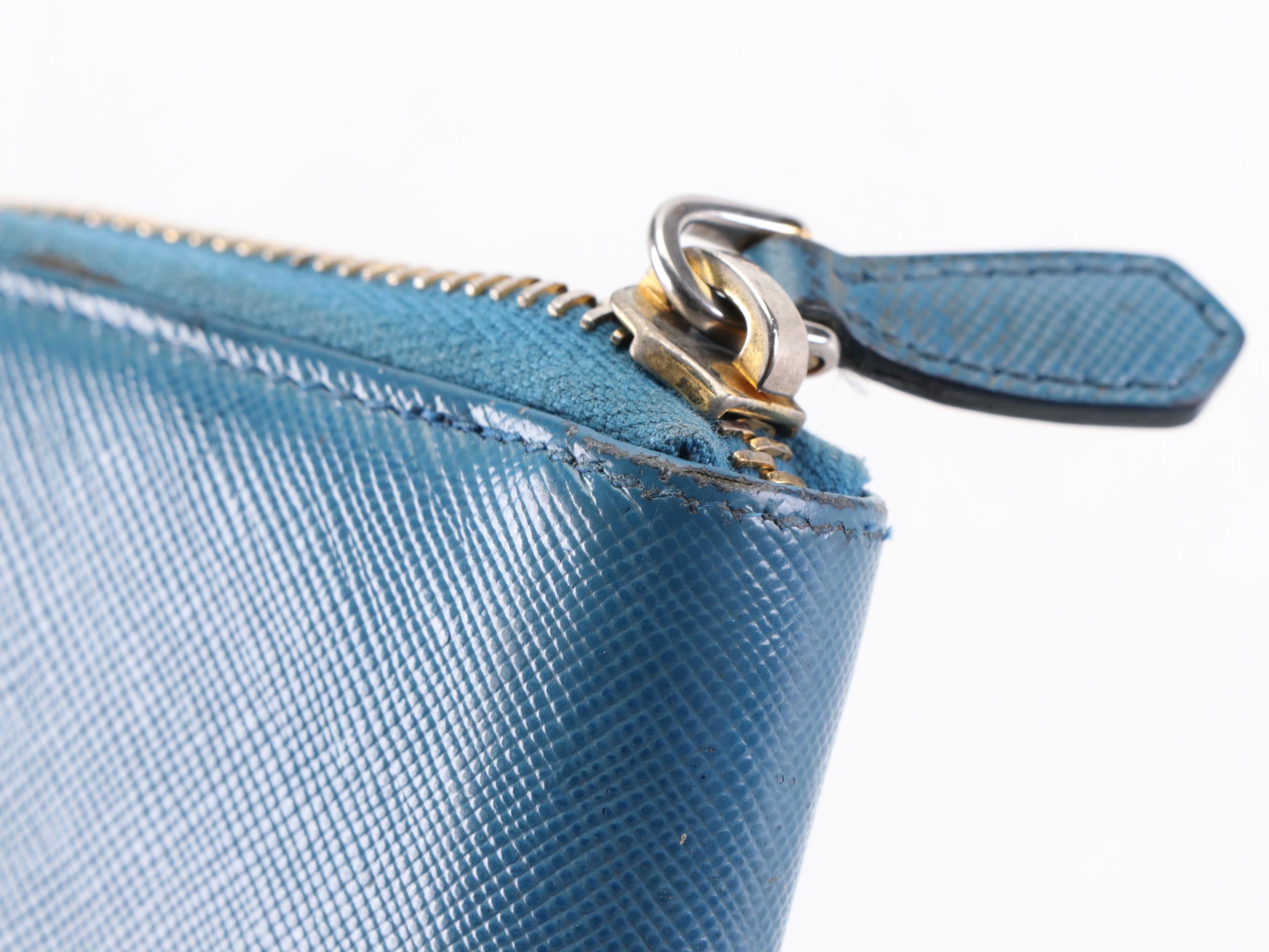 Prada Zipper Wallet in Saffiano Leather