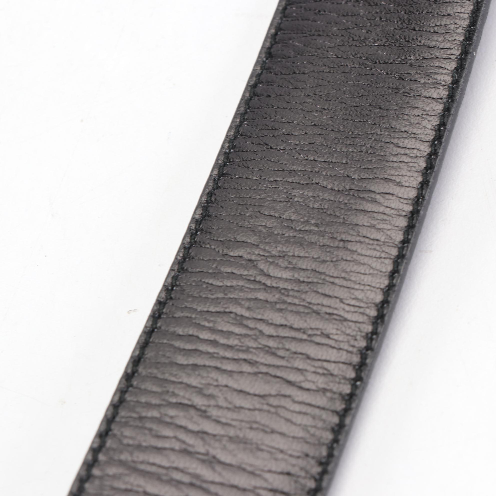 Gucci Double G Buckle Belt in Leather with Original Box, 1970s