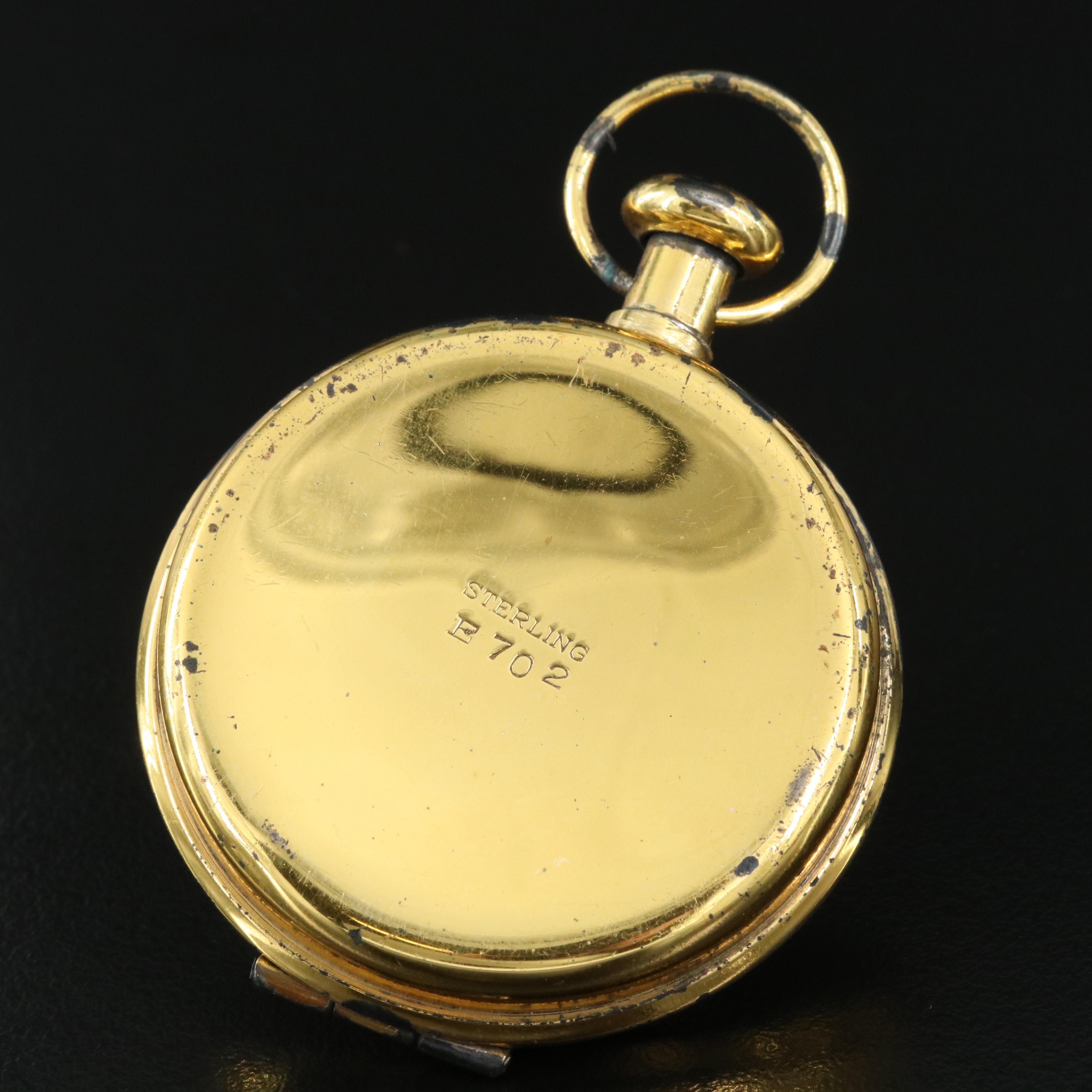 Sterling Vintage Pocket Watch Case