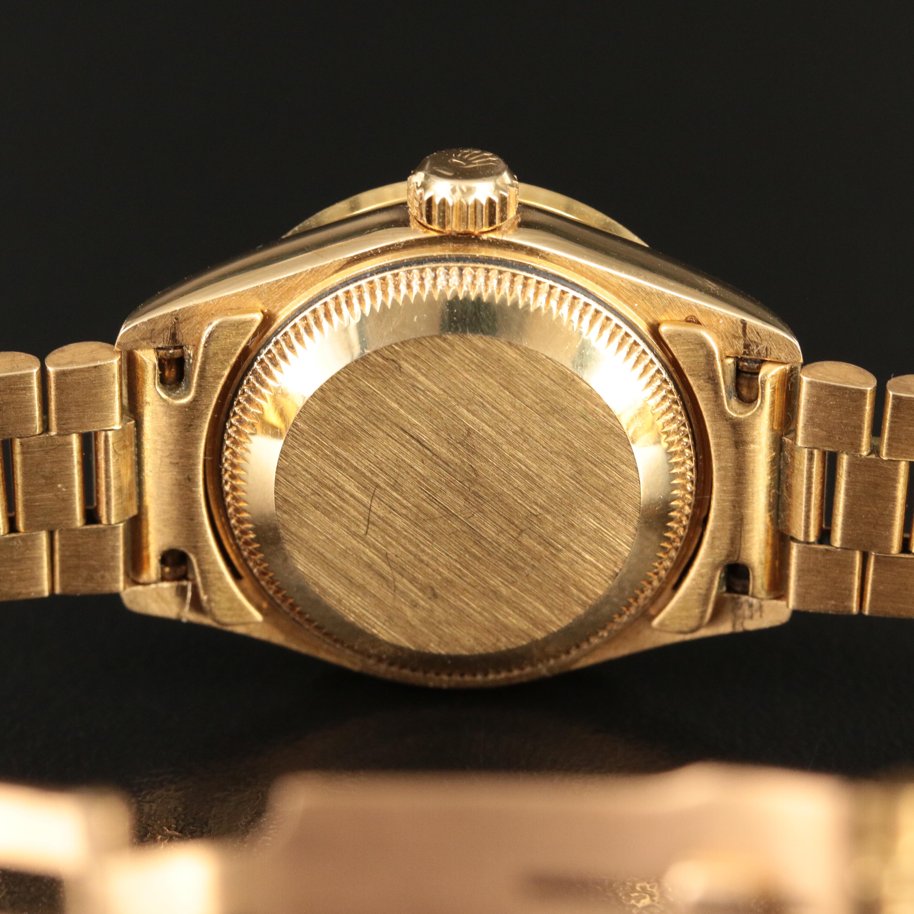 18K Rolex 1991 Custom Diamond Dial and Bezel Datejust President Watch