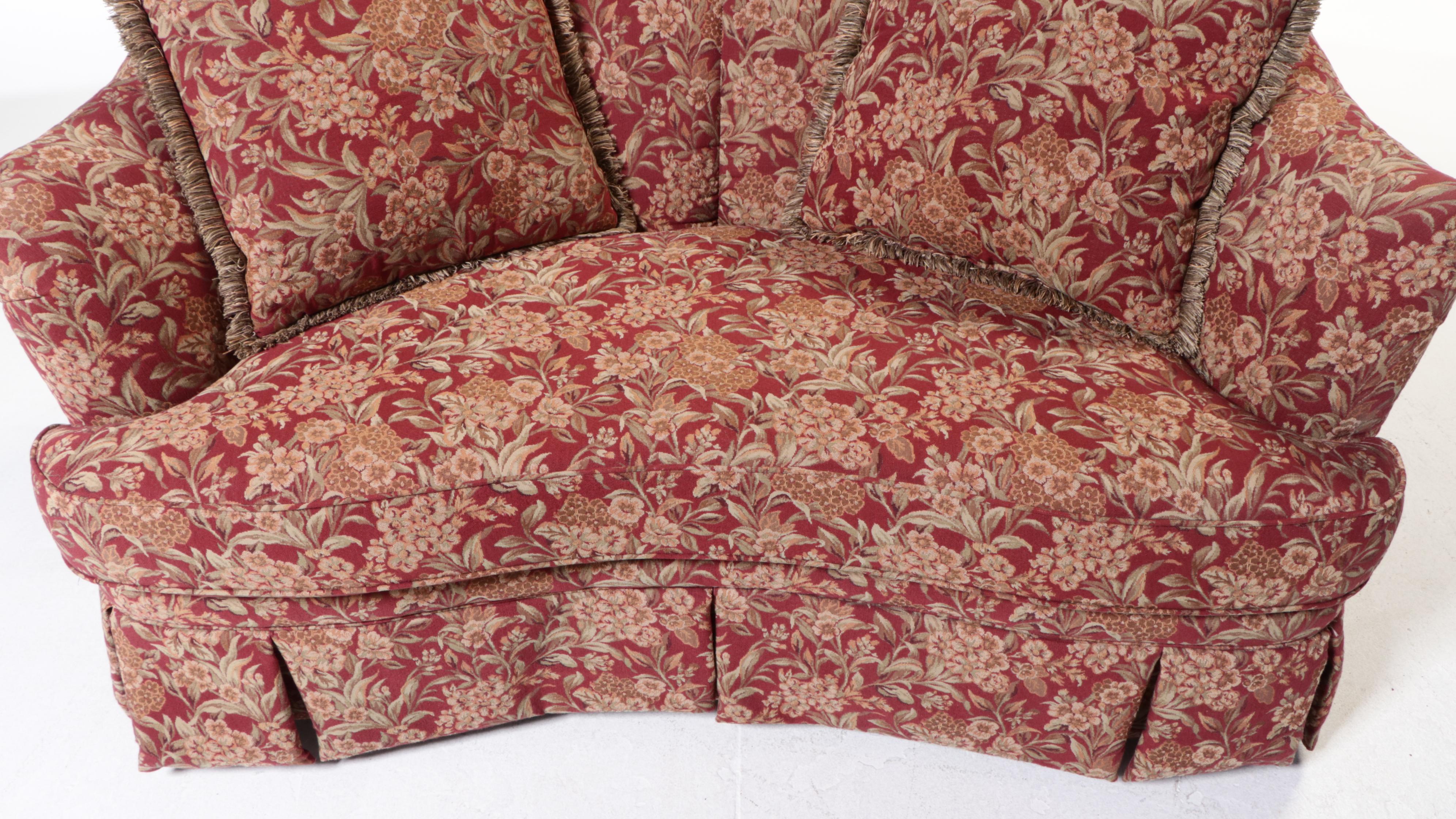England, Inc. Maybrook Upholstered Curved Loveseat Sofa