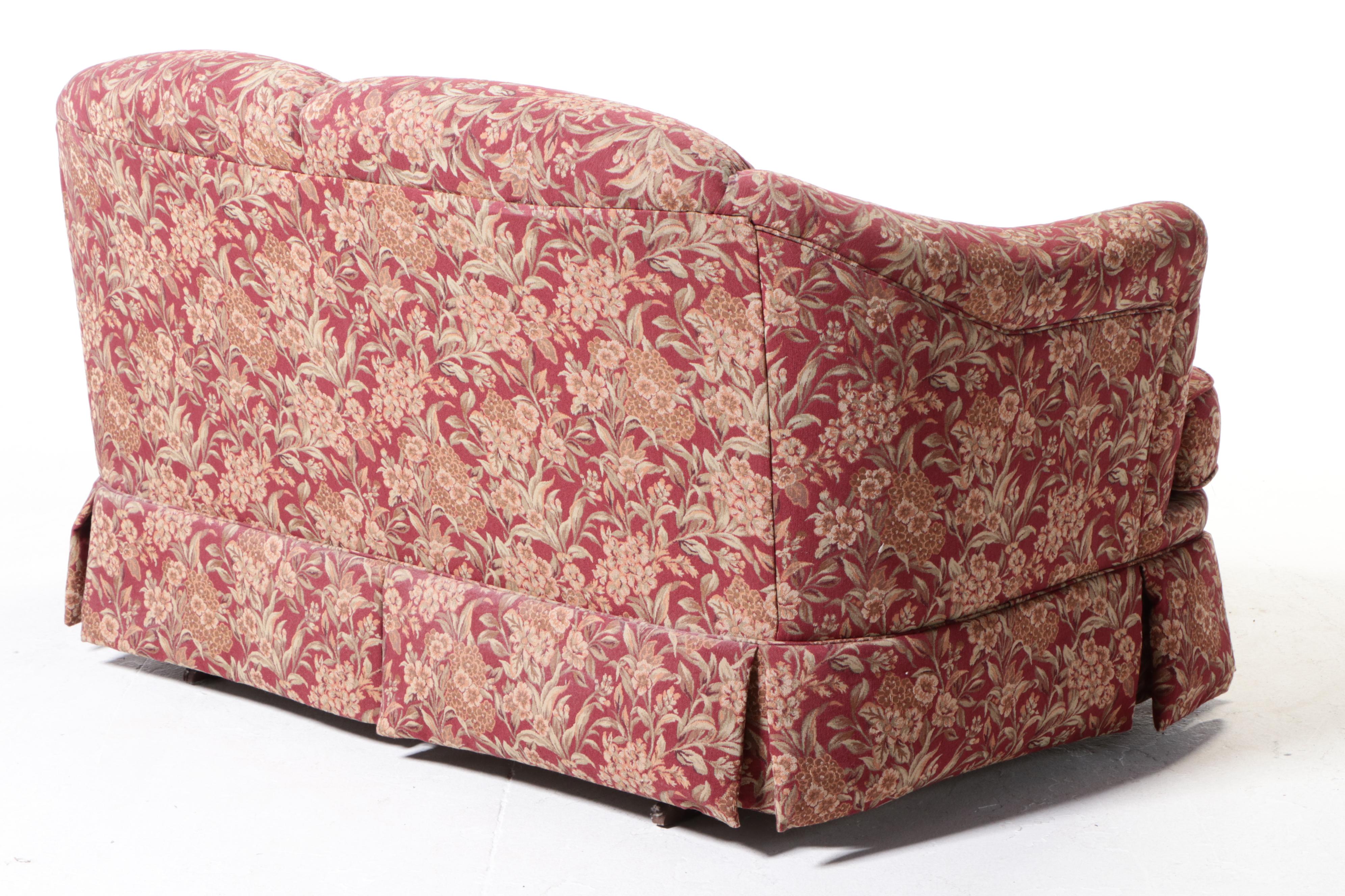 England, Inc. Maybrook Upholstered Curved Loveseat Sofa