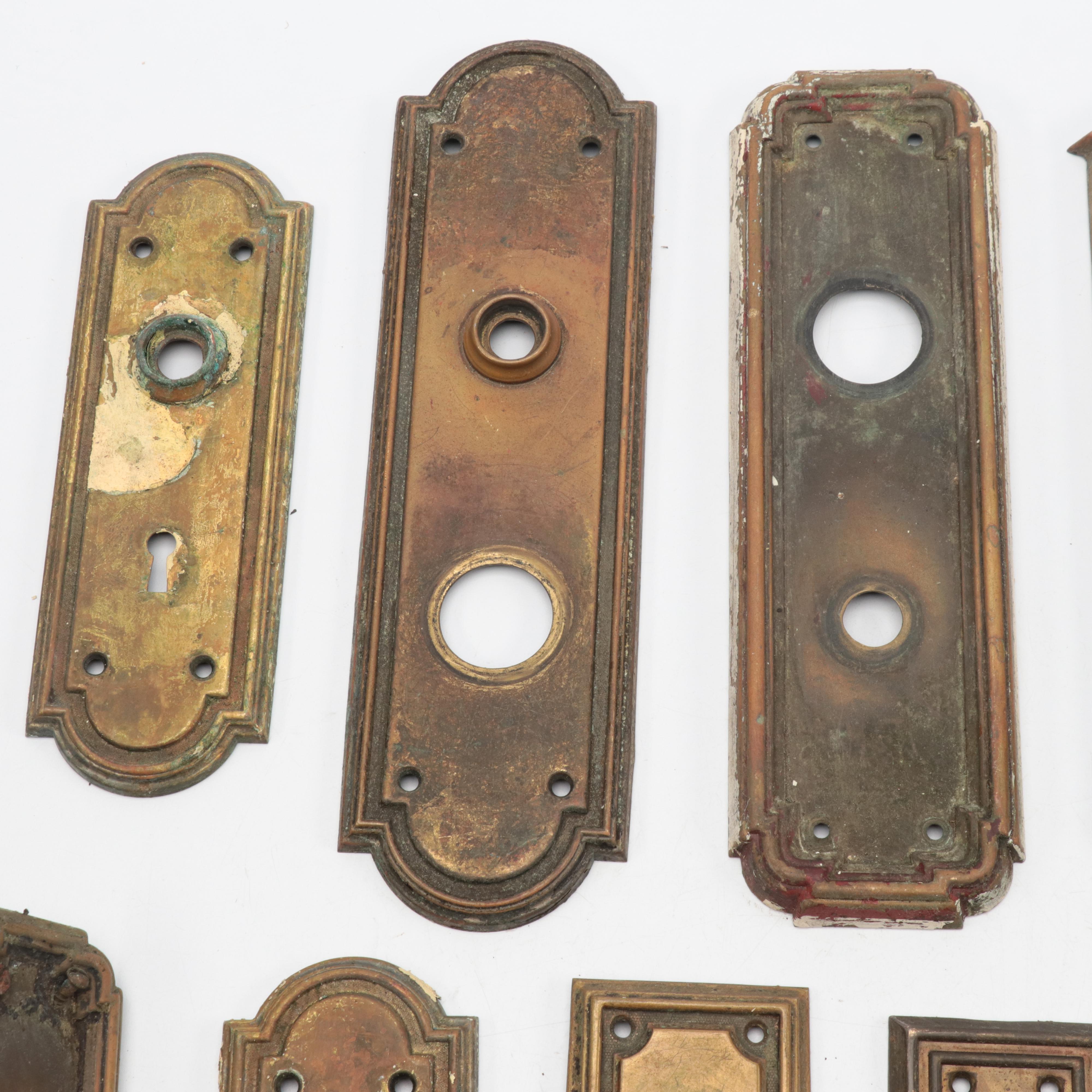 Victorian Pressed Metal Interior Door Backplates and Privacy Plates