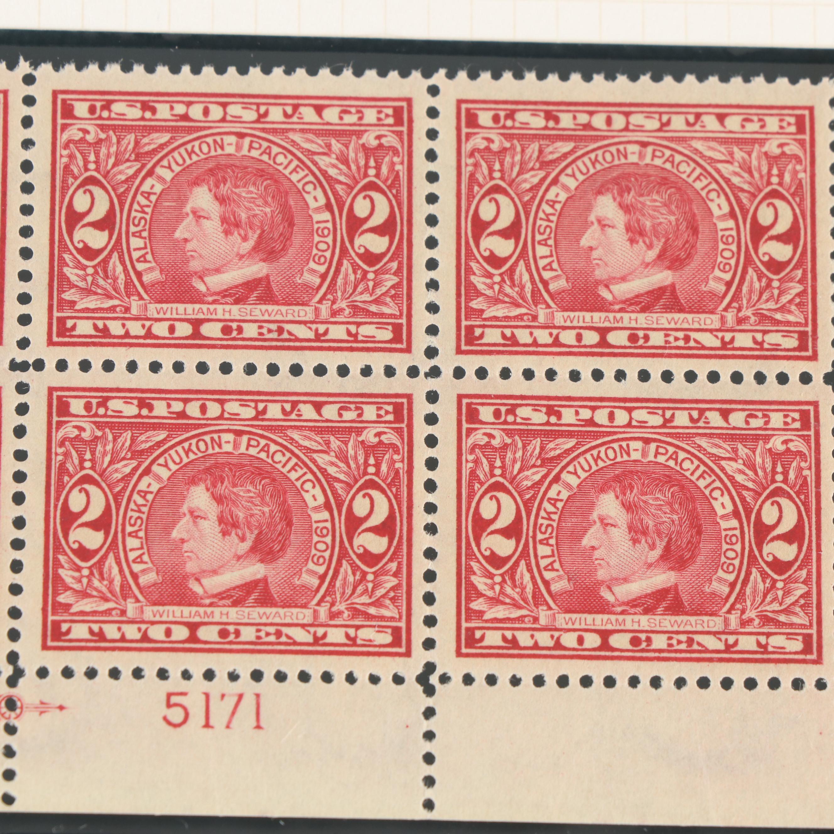 Large Album of U.S. Postage Stamp Plate Blocks, 1900s to 1970s