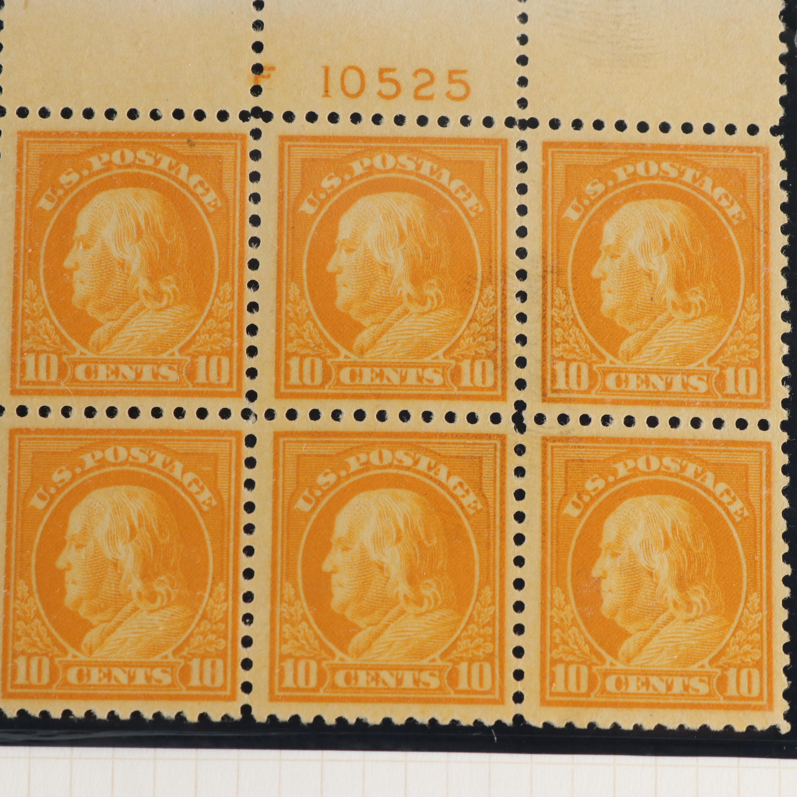 Large Album of U.S. Postage Stamp Plate Blocks, 1900s to 1970s