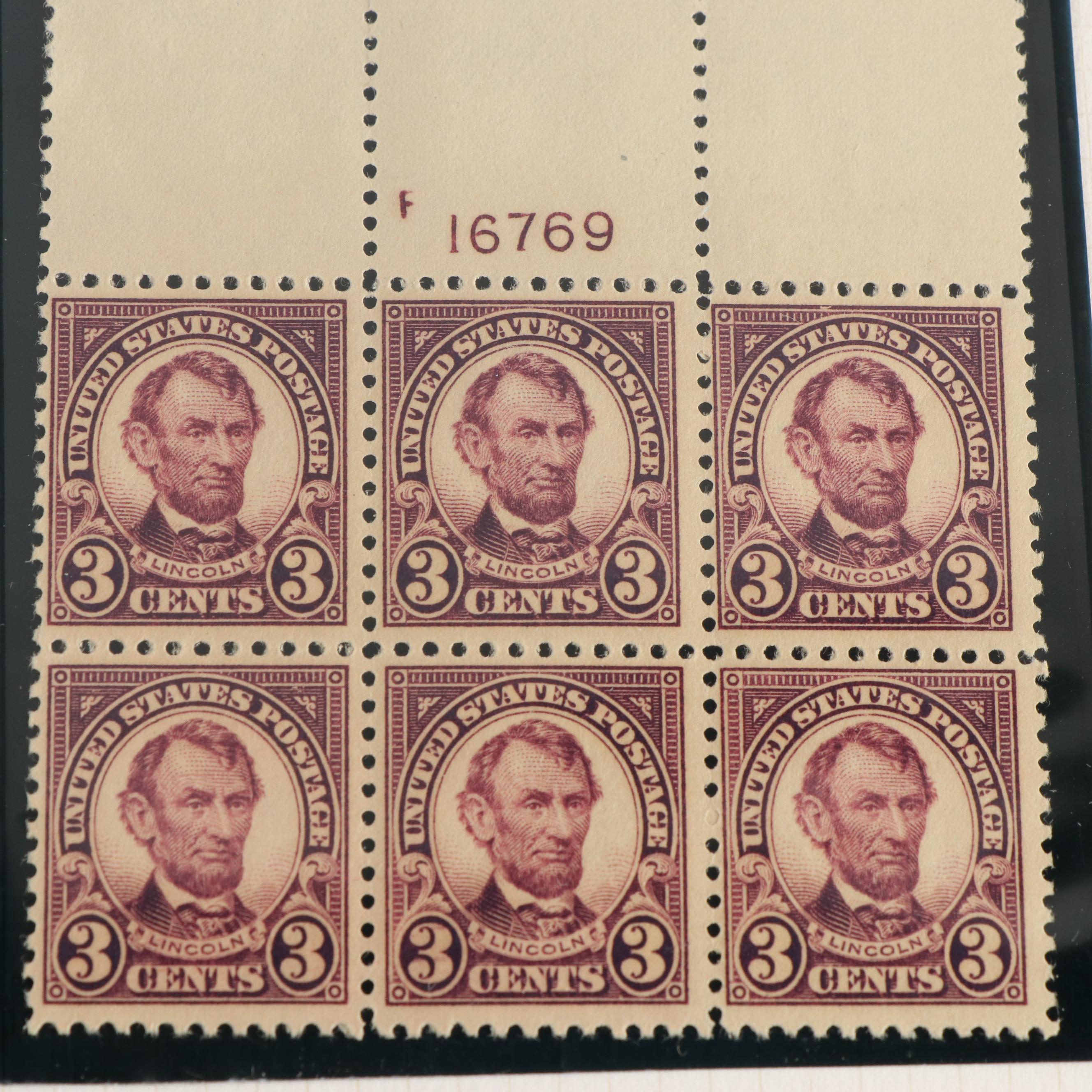 Large Album of U.S. Postage Stamp Plate Blocks, 1900s to 1970s