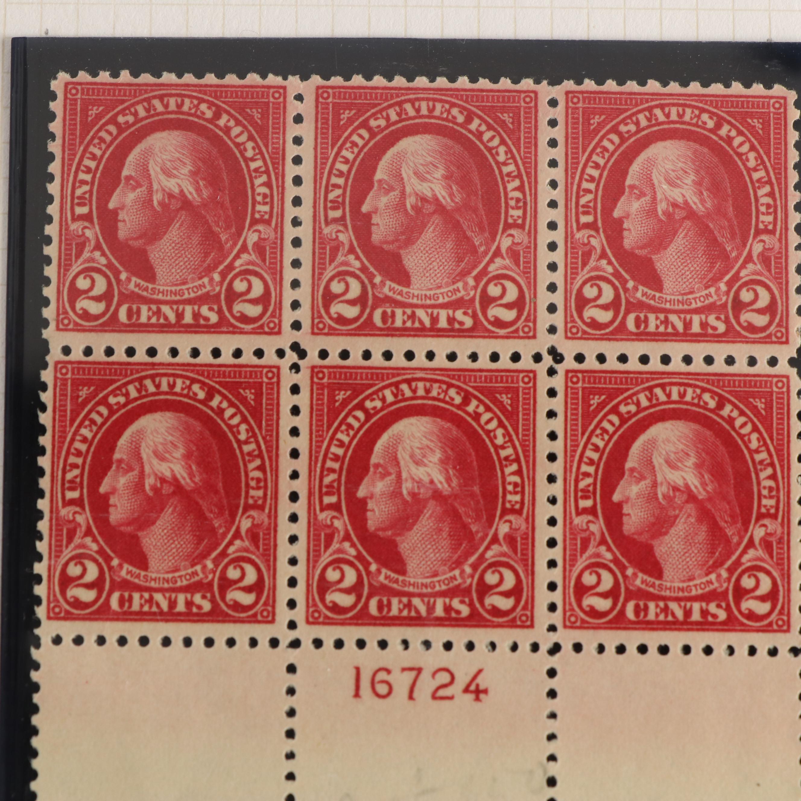 Large Album of U.S. Postage Stamp Plate Blocks, 1900s to 1970s