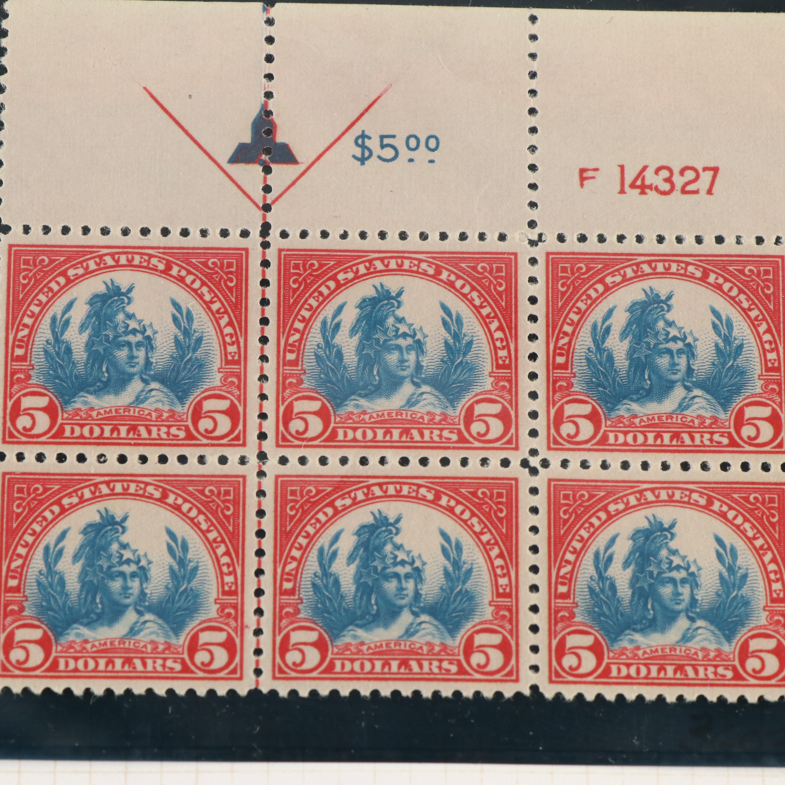Large Album of U.S. Postage Stamp Plate Blocks, 1900s to 1970s
