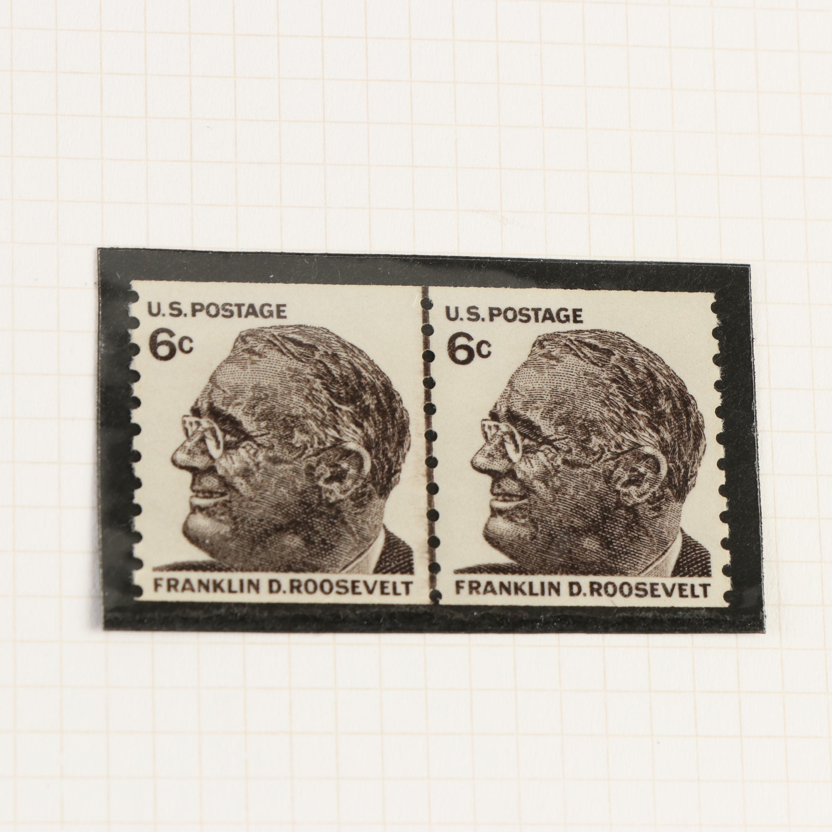 Large Album of U.S. Postage Stamp Plate Blocks, 1900s to 1970s
