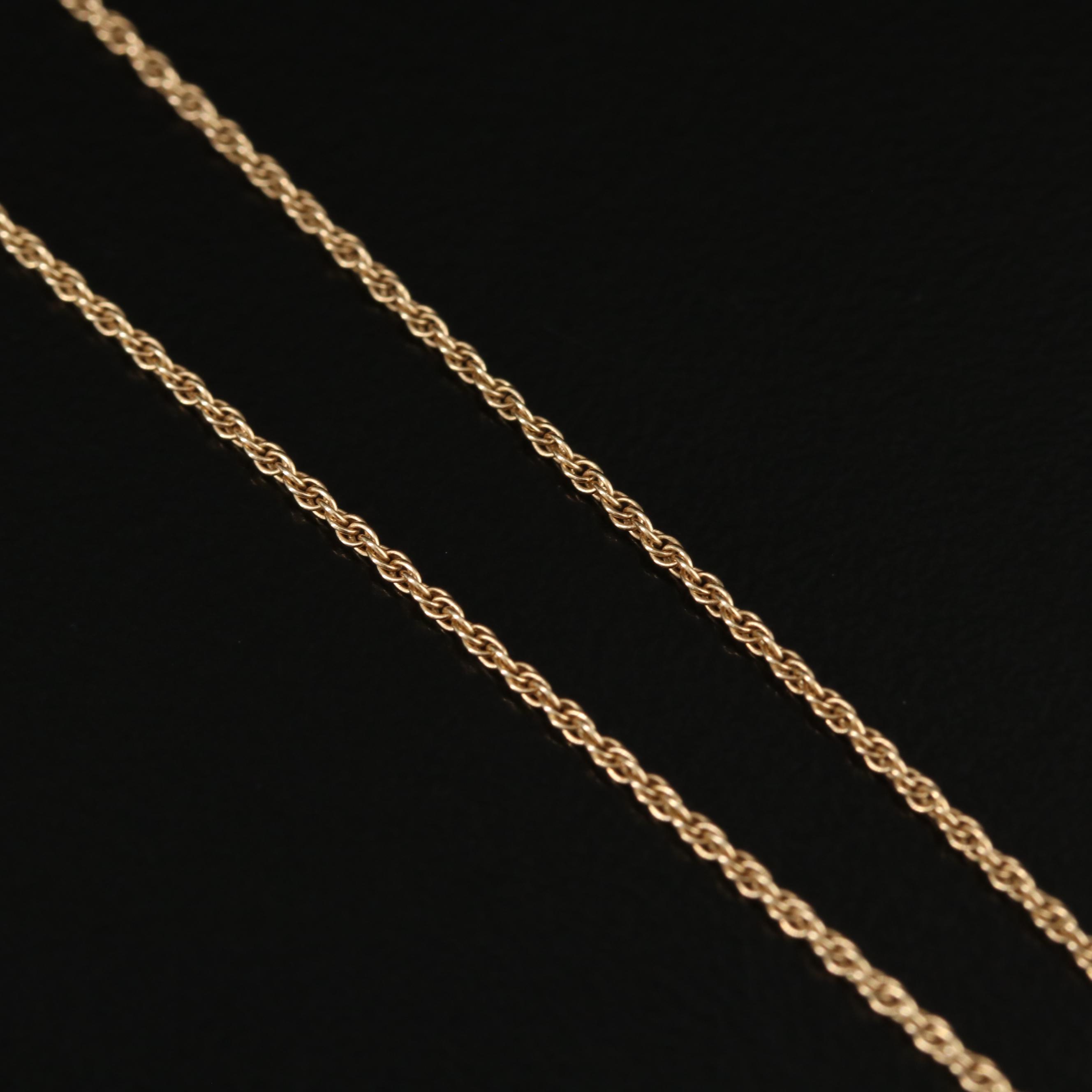 14K Circle Locket Necklace with Platinum Accent