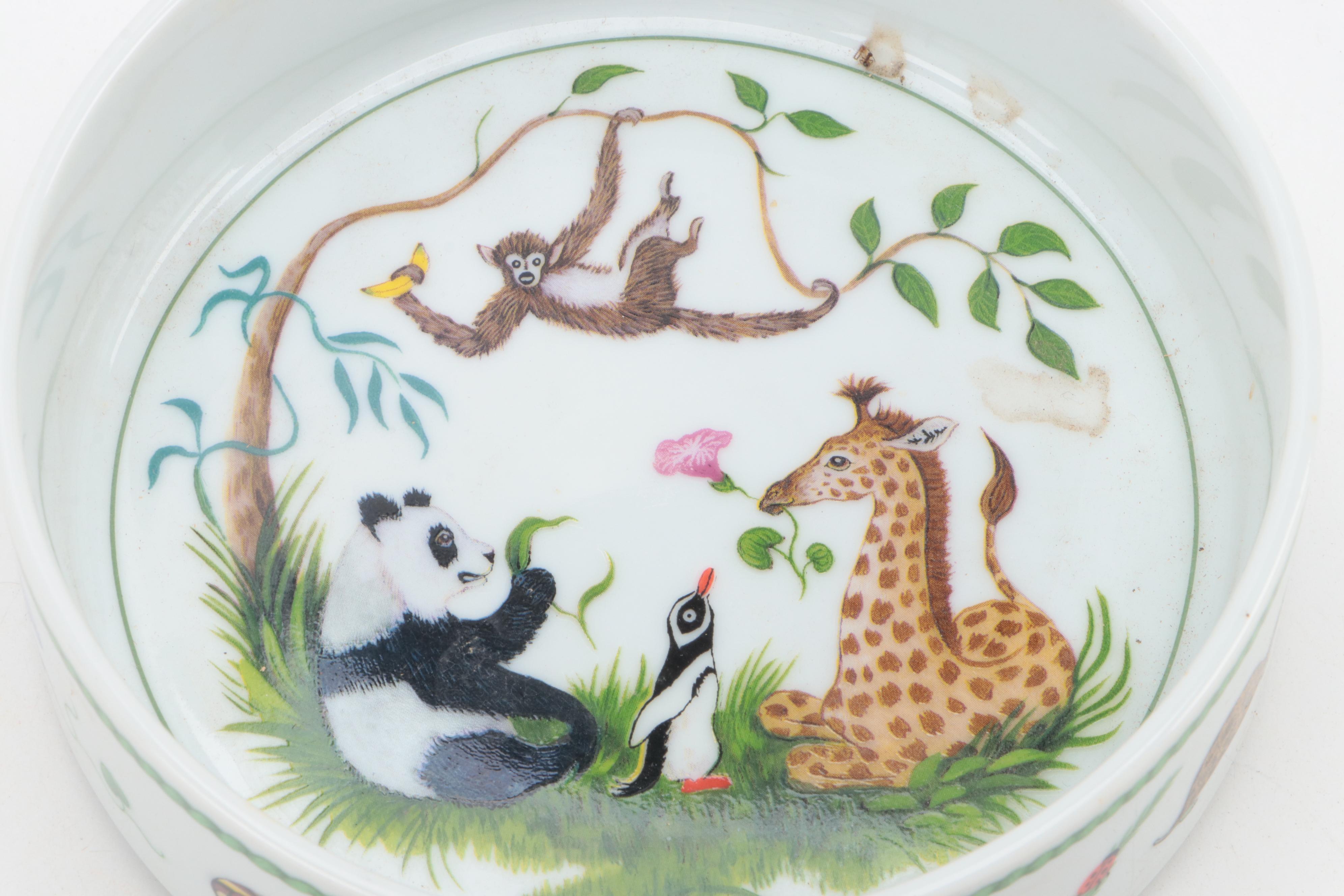 Lynn Chase Designs "Jungle Party" Porcelain Children's Dinnerware