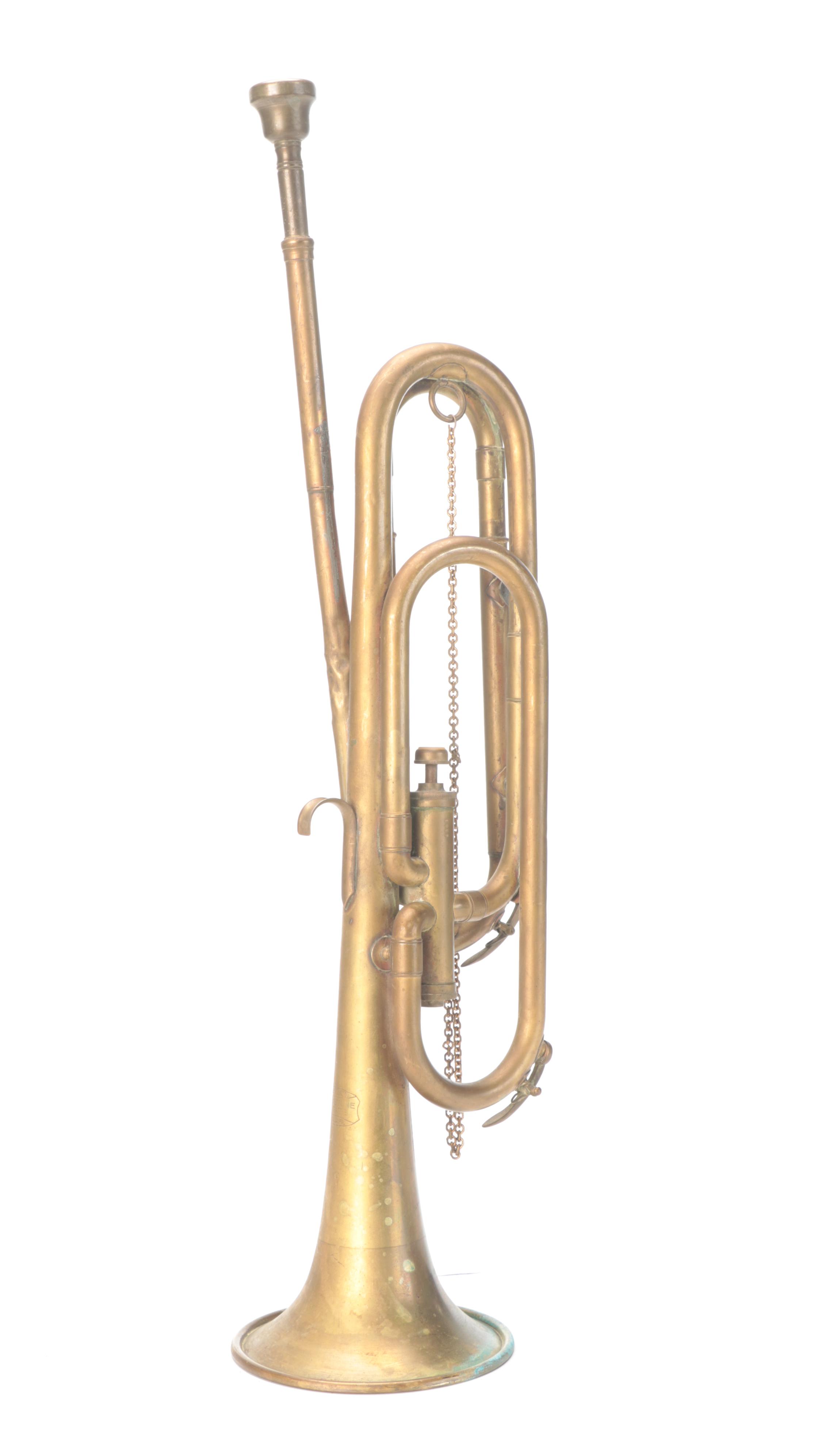 WWI U.S. Navy Bugle with Weymann Keystone State G/D Tenor Bugle