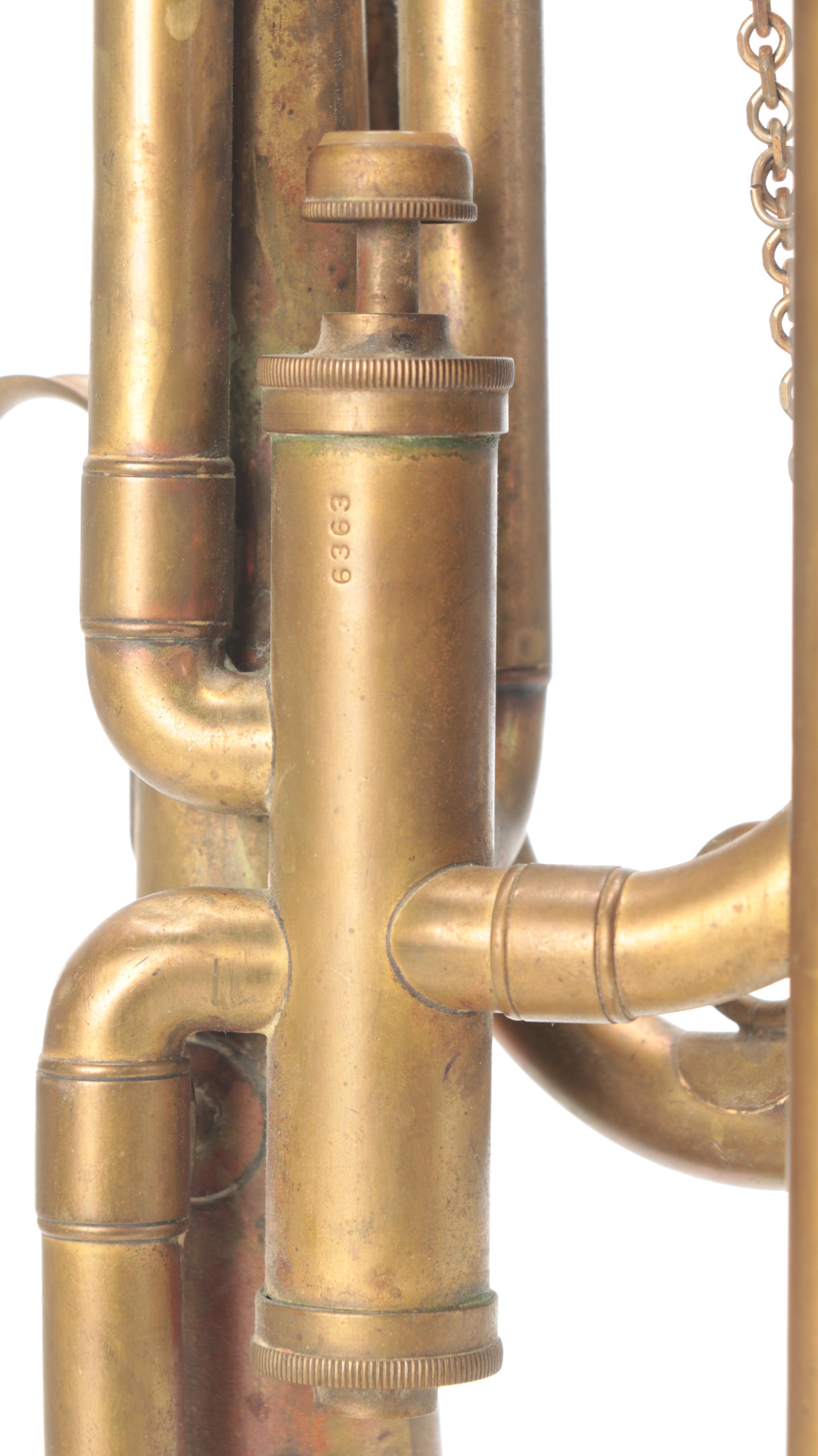 WWI U.S. Navy Bugle with Weymann Keystone State G/D Tenor Bugle