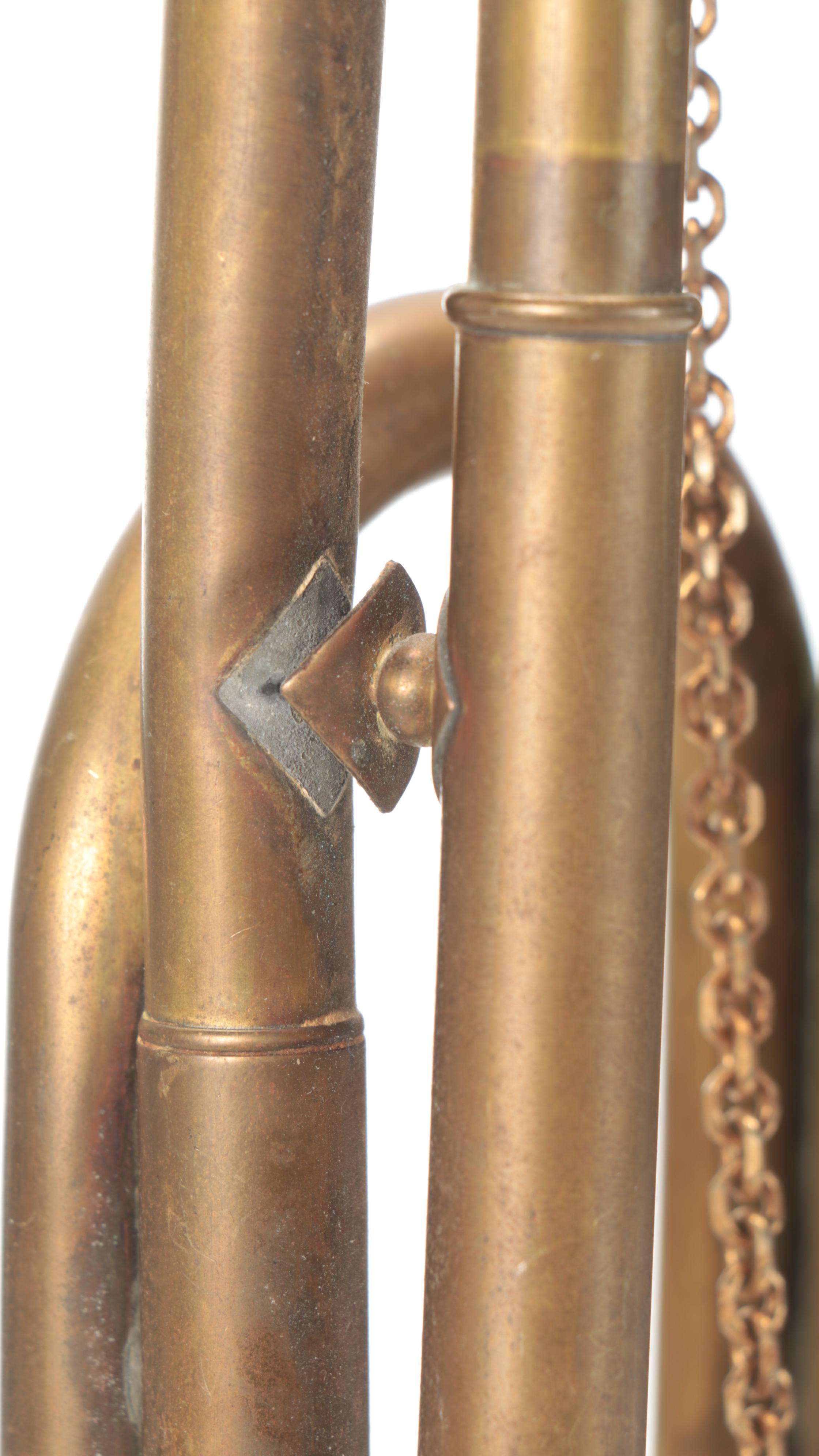 WWI U.S. Navy Bugle with Weymann Keystone State G/D Tenor Bugle