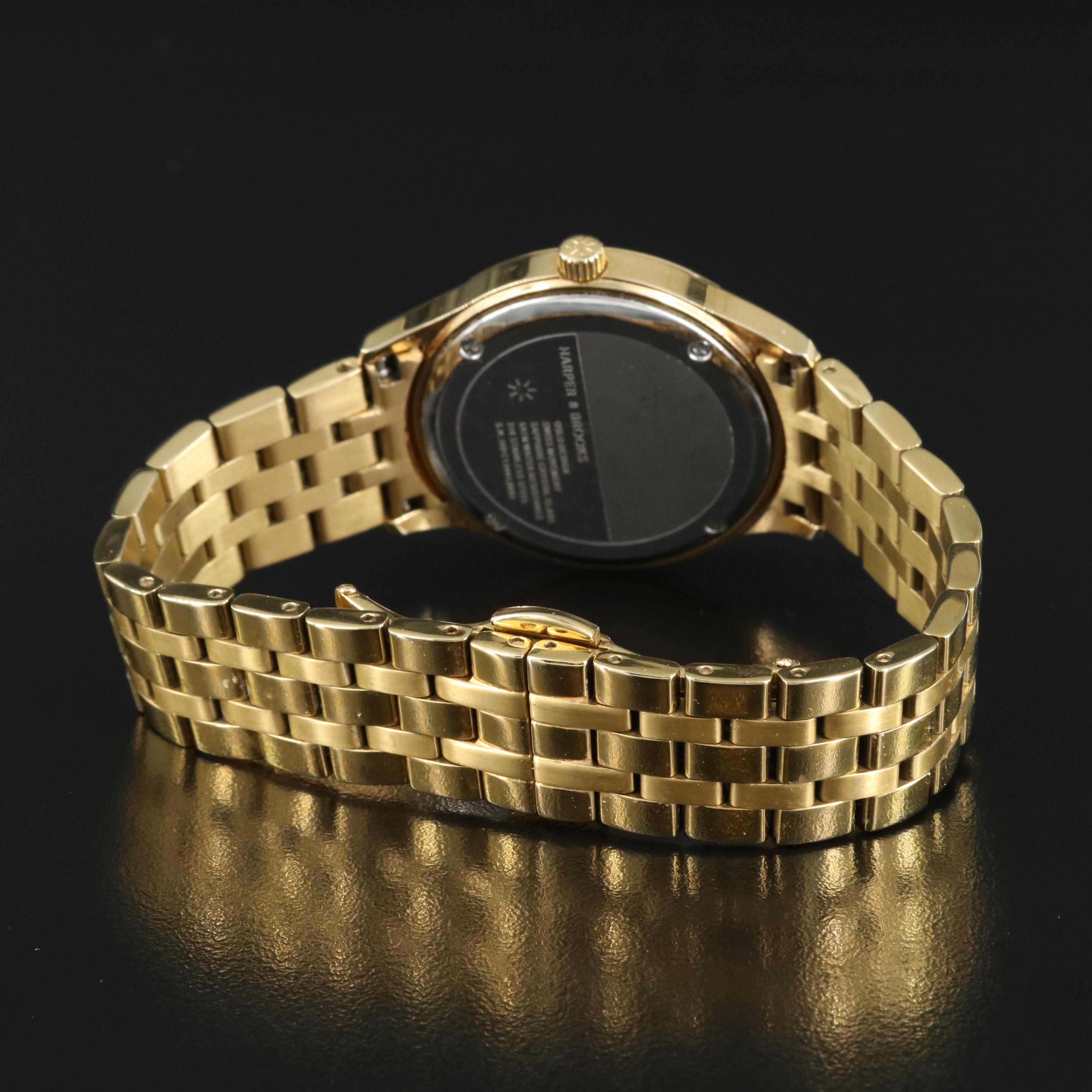 Harper and Brooks Aurora Stainless Steel Quartz Watch