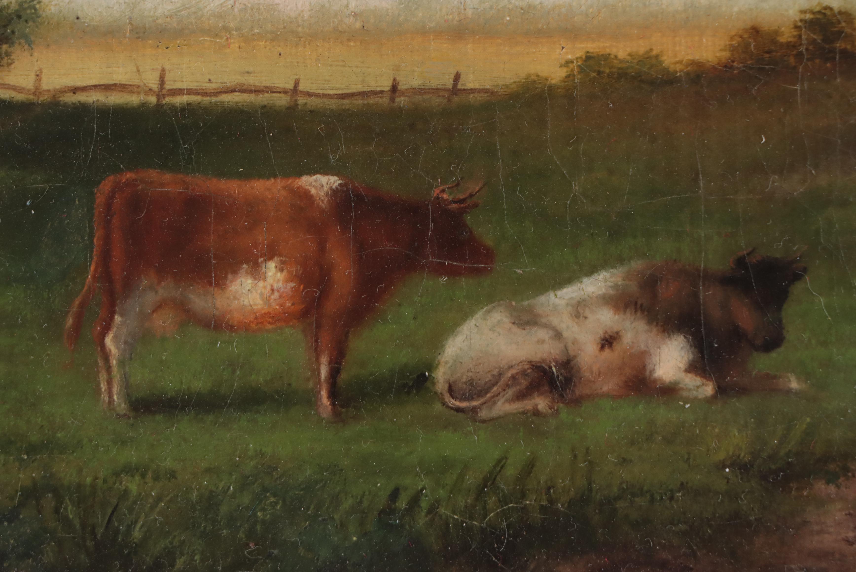 Pastoral Landscape Oil Painting, Circa 1895