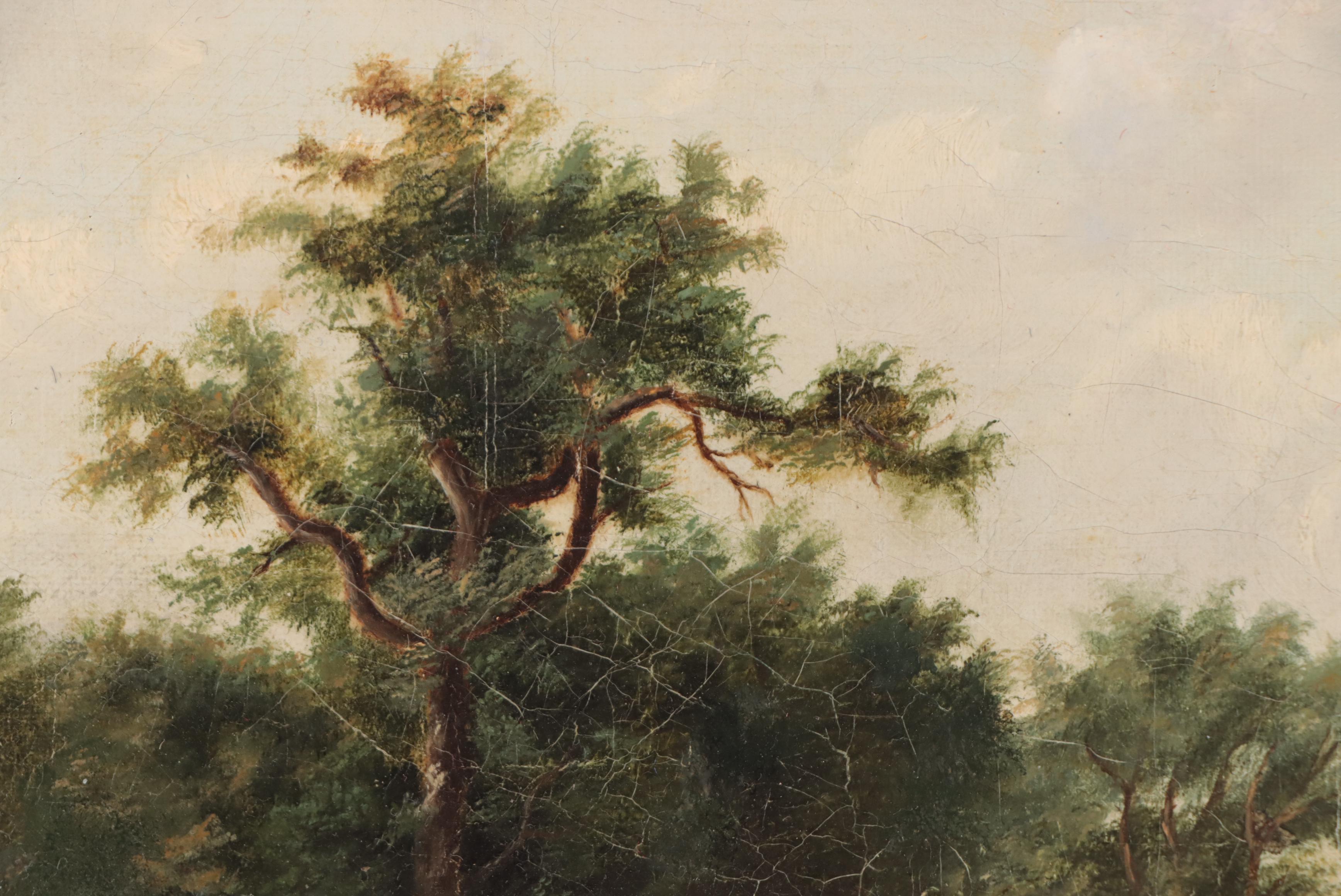 Pastoral Landscape Oil Painting, Circa 1895