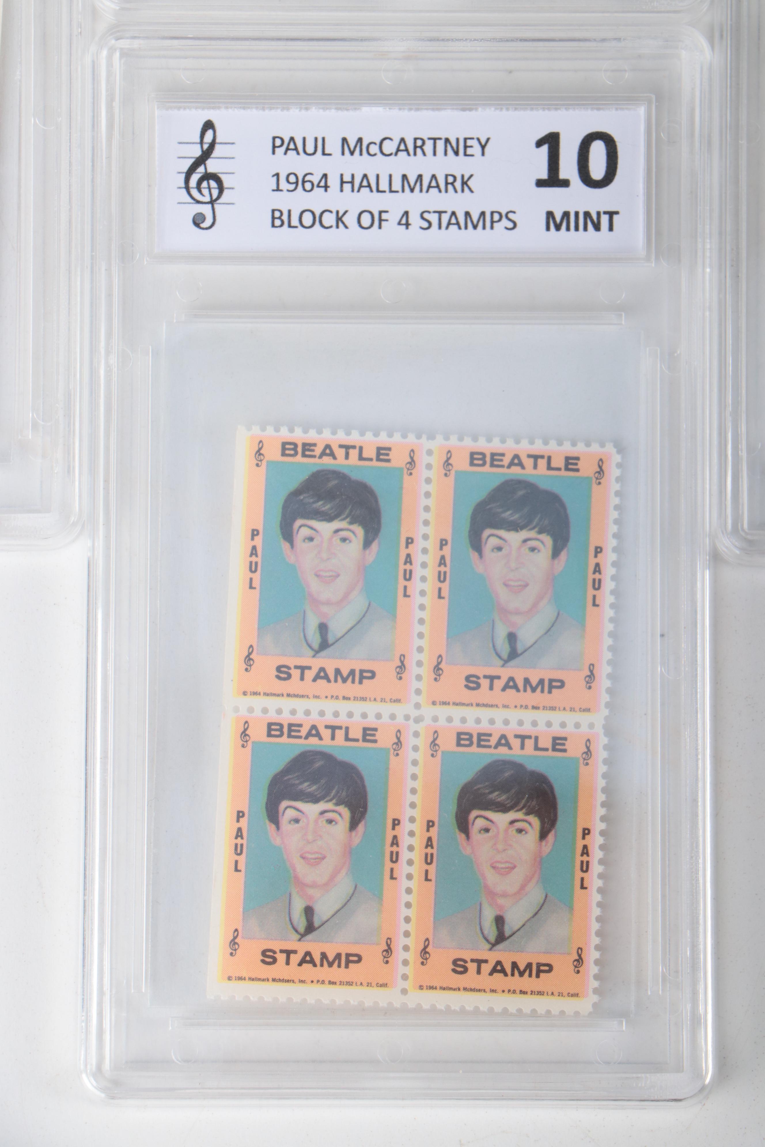 1964 Hallmark Beatles Stamps Featuring Paul McCartney, John Lennon, and More EBTH