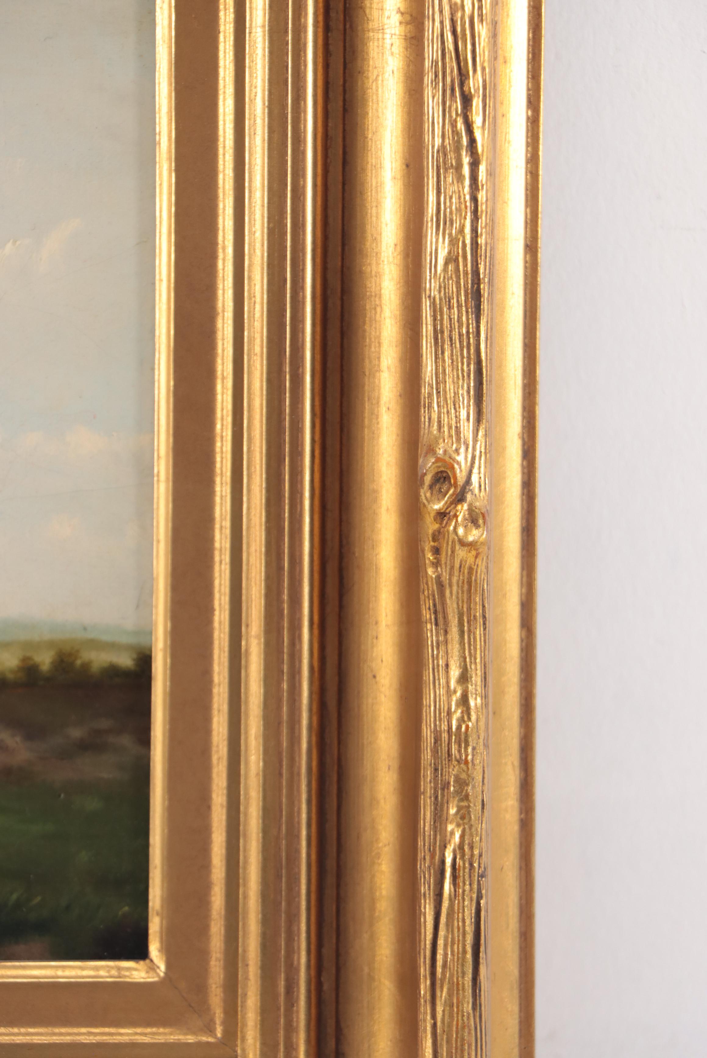 Pastoral Landscape Oil Painting, Circa 1895