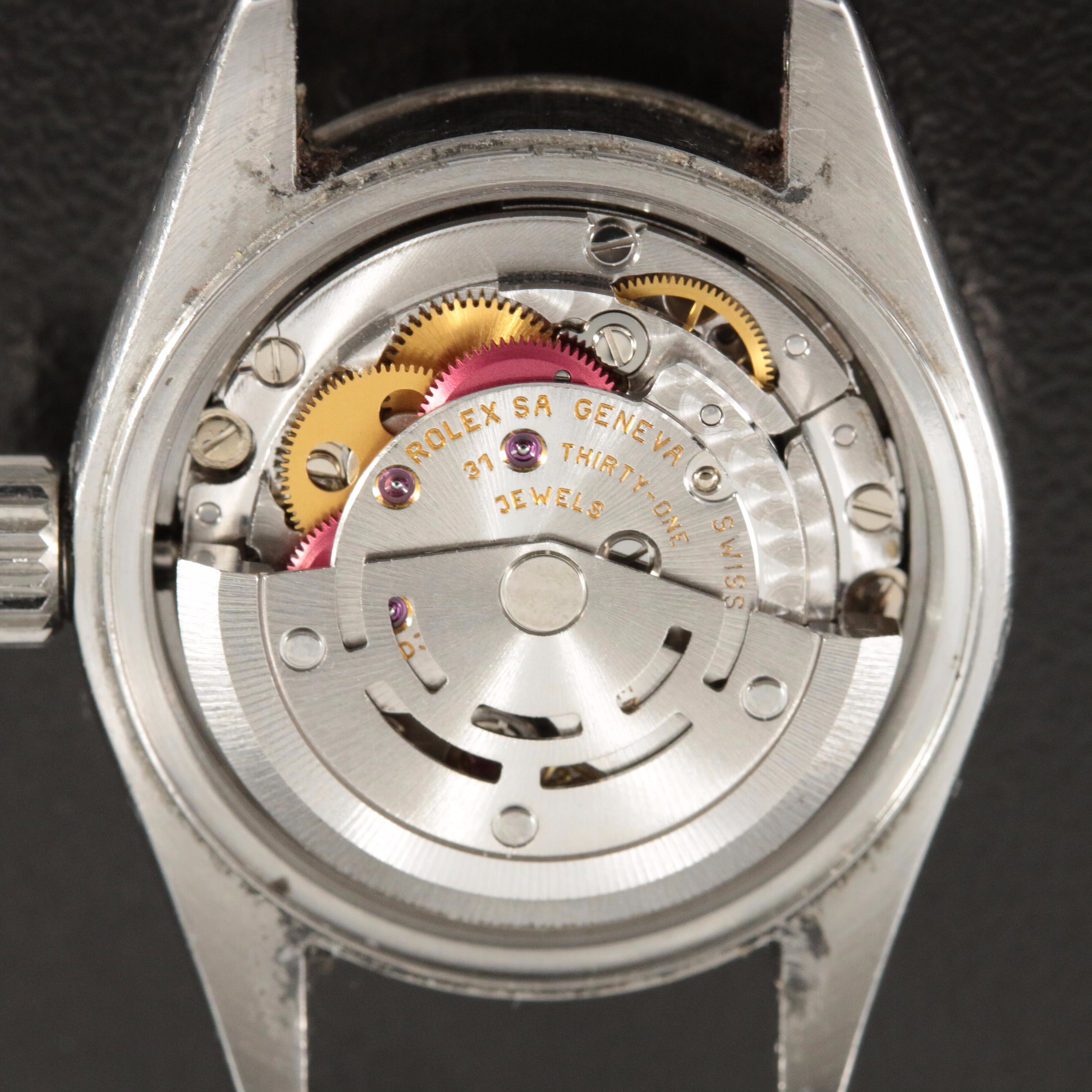 2001 Rolex Rhodium Roman Dial Datejust Watch