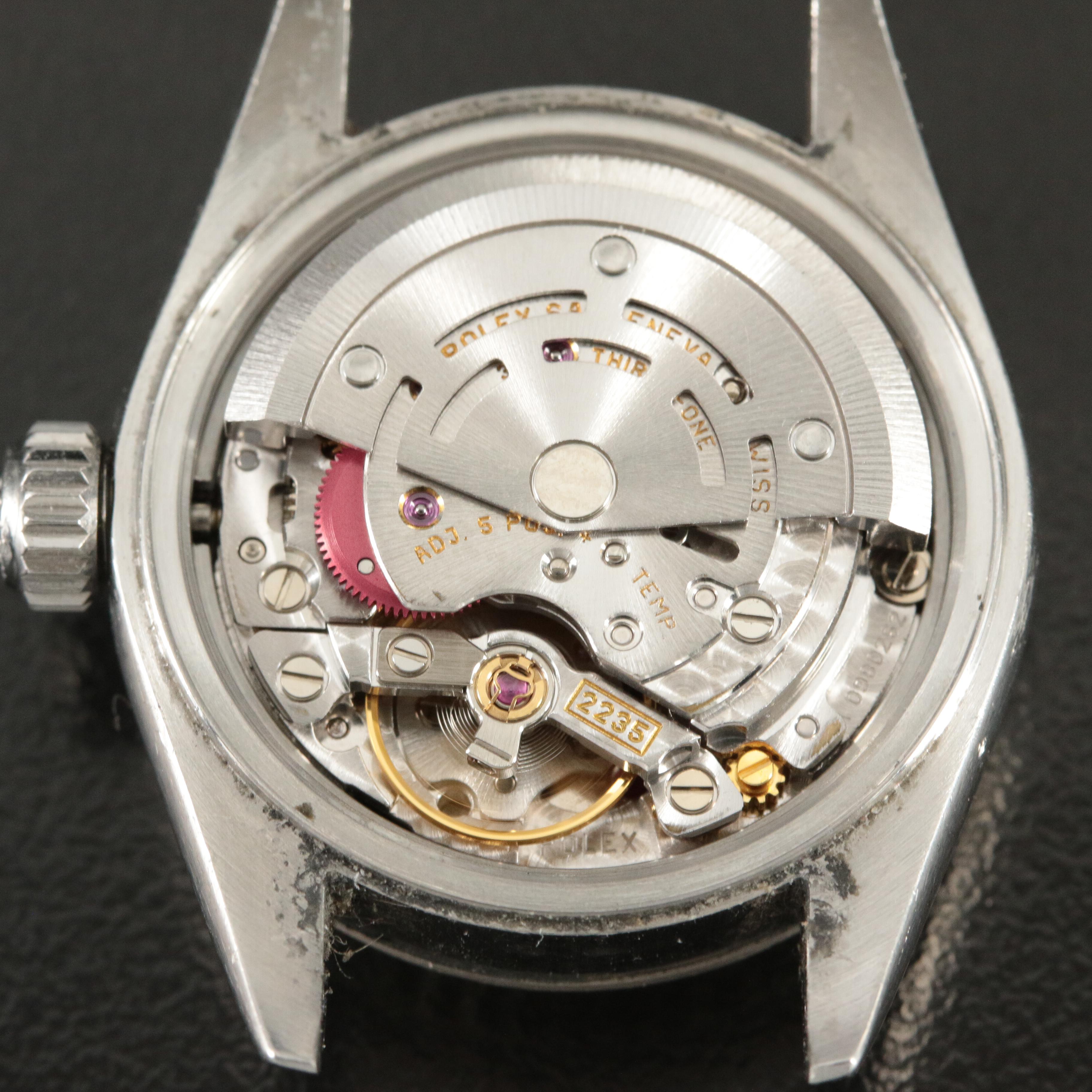 2001 Rolex Rhodium Roman Dial Datejust Watch