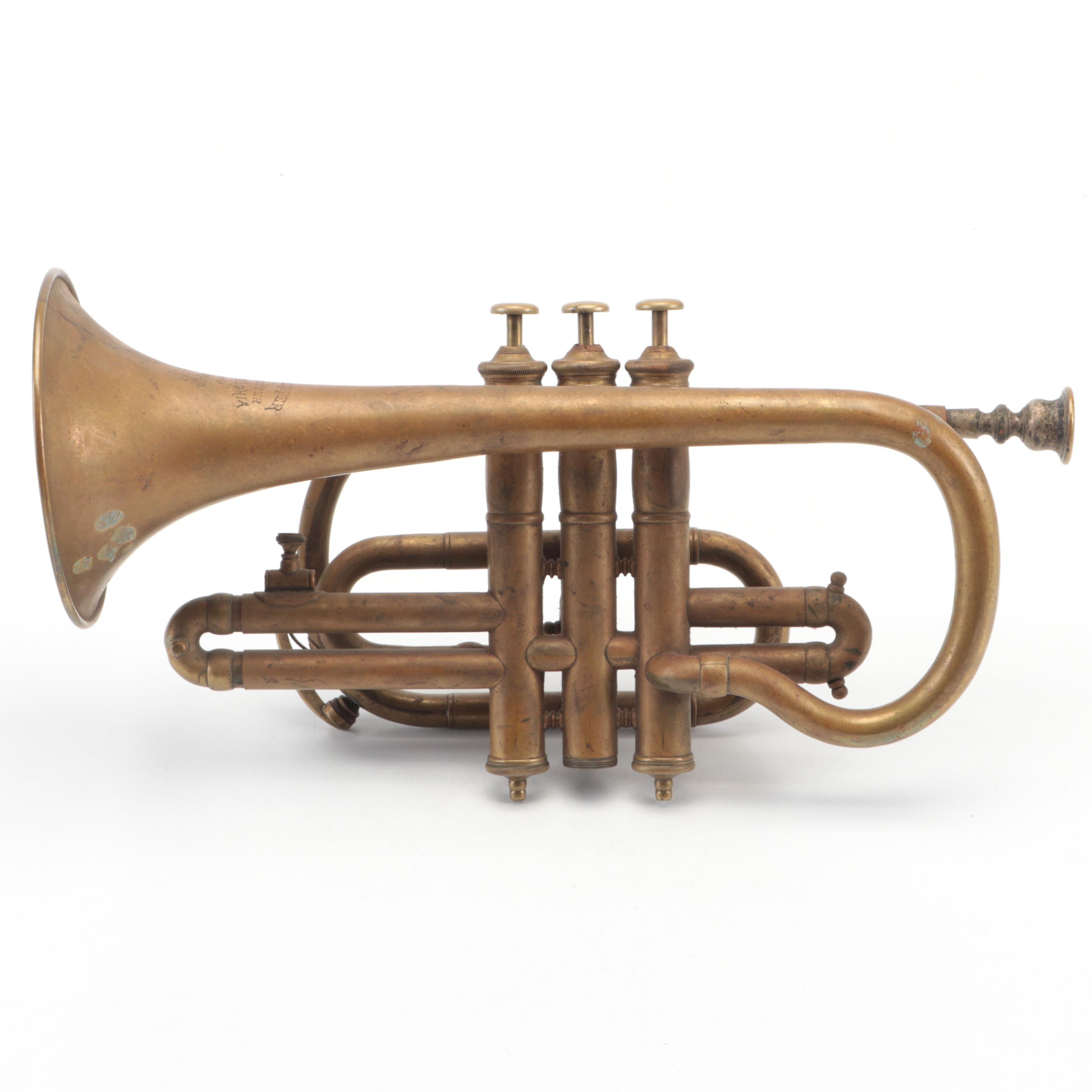 J.W. Pepper Bb "Imported Model" Cornet, circa 1890s