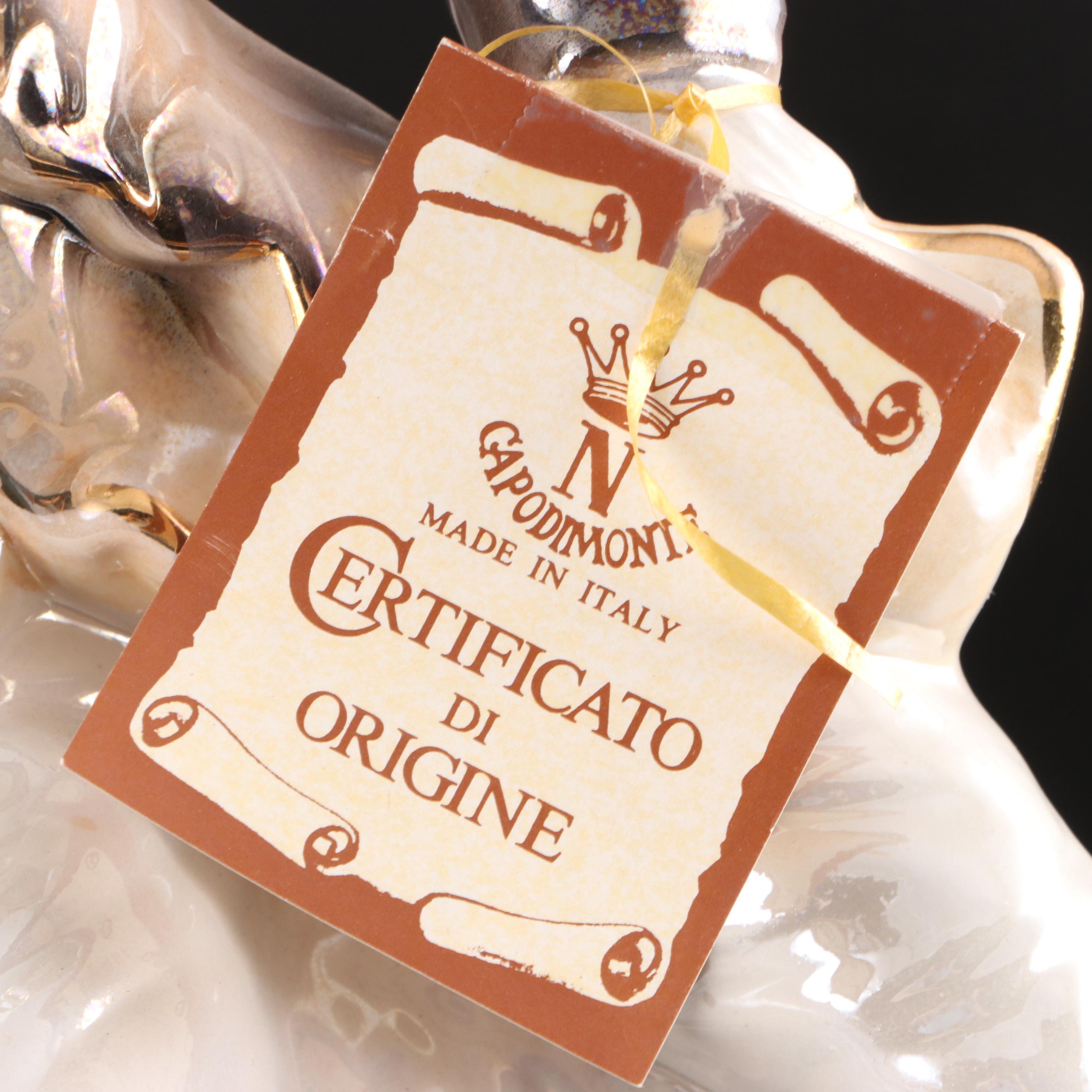 Capodimonte Figurial Mantel Clock