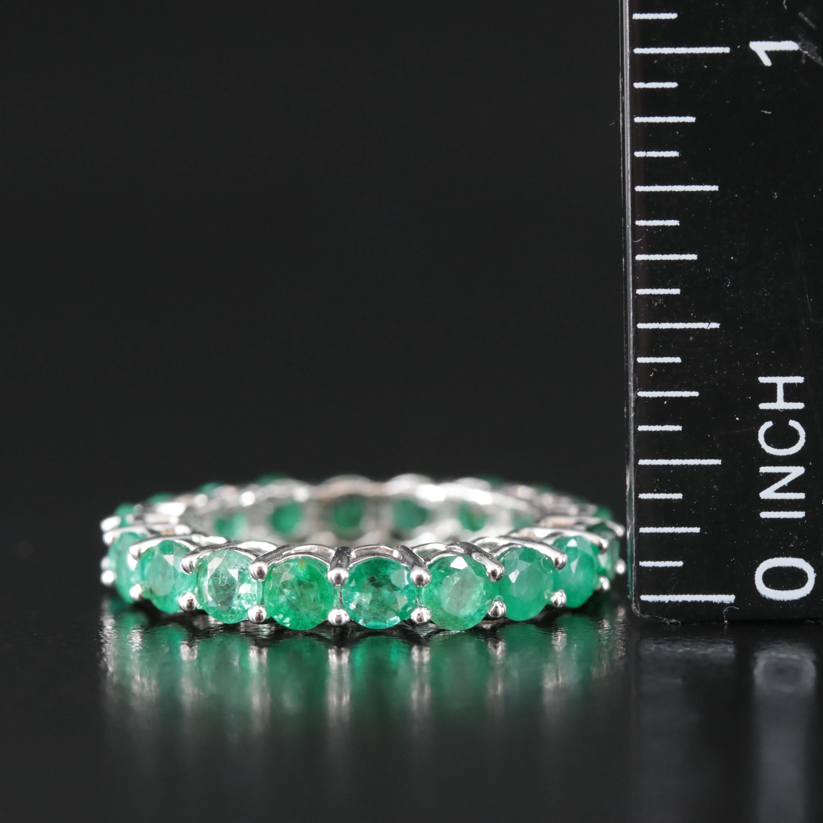 14K 3.10 CTW Emerald Eternity Band