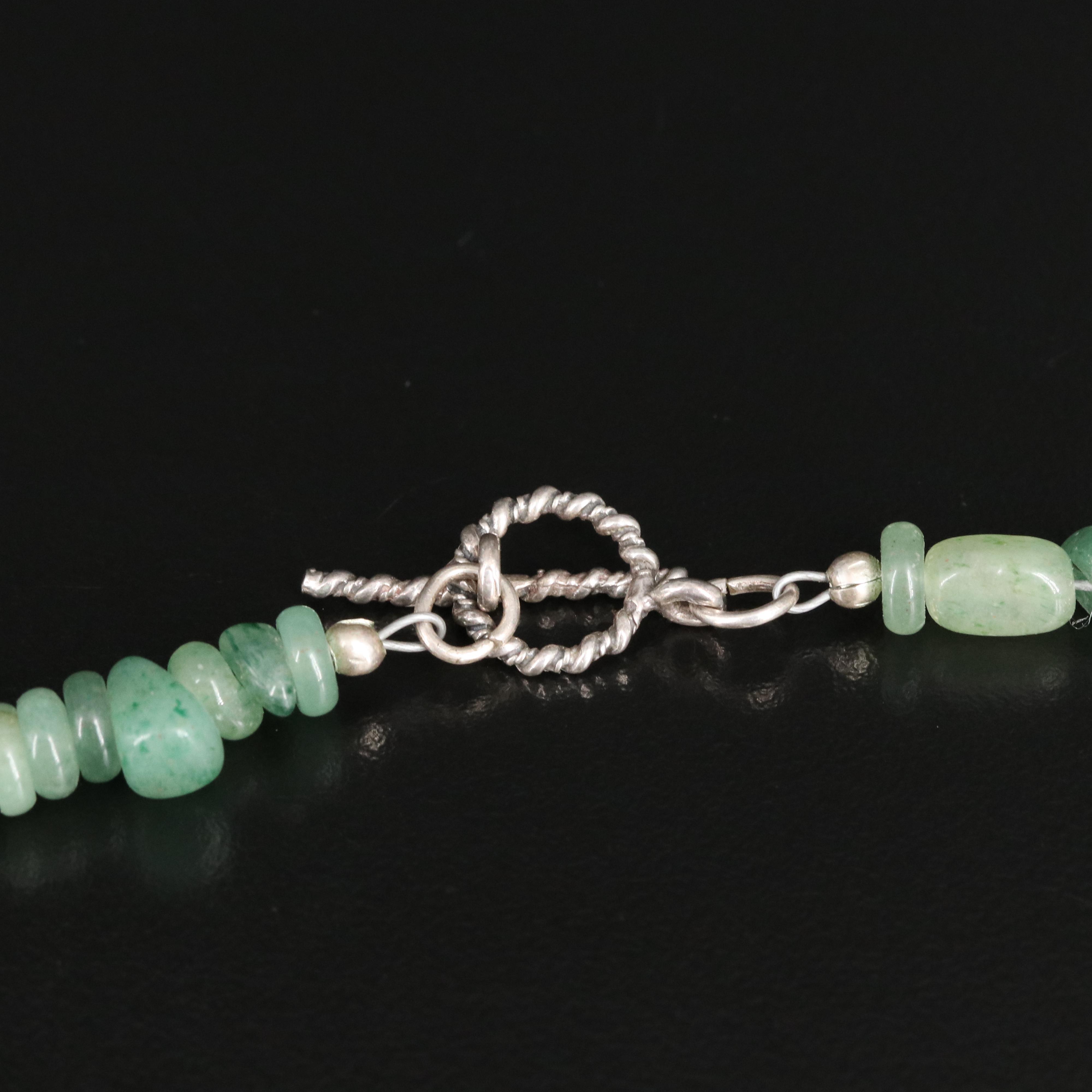 Sterling Aventurine Turquoise and Enamel Jewelry with Filigree Bracelet