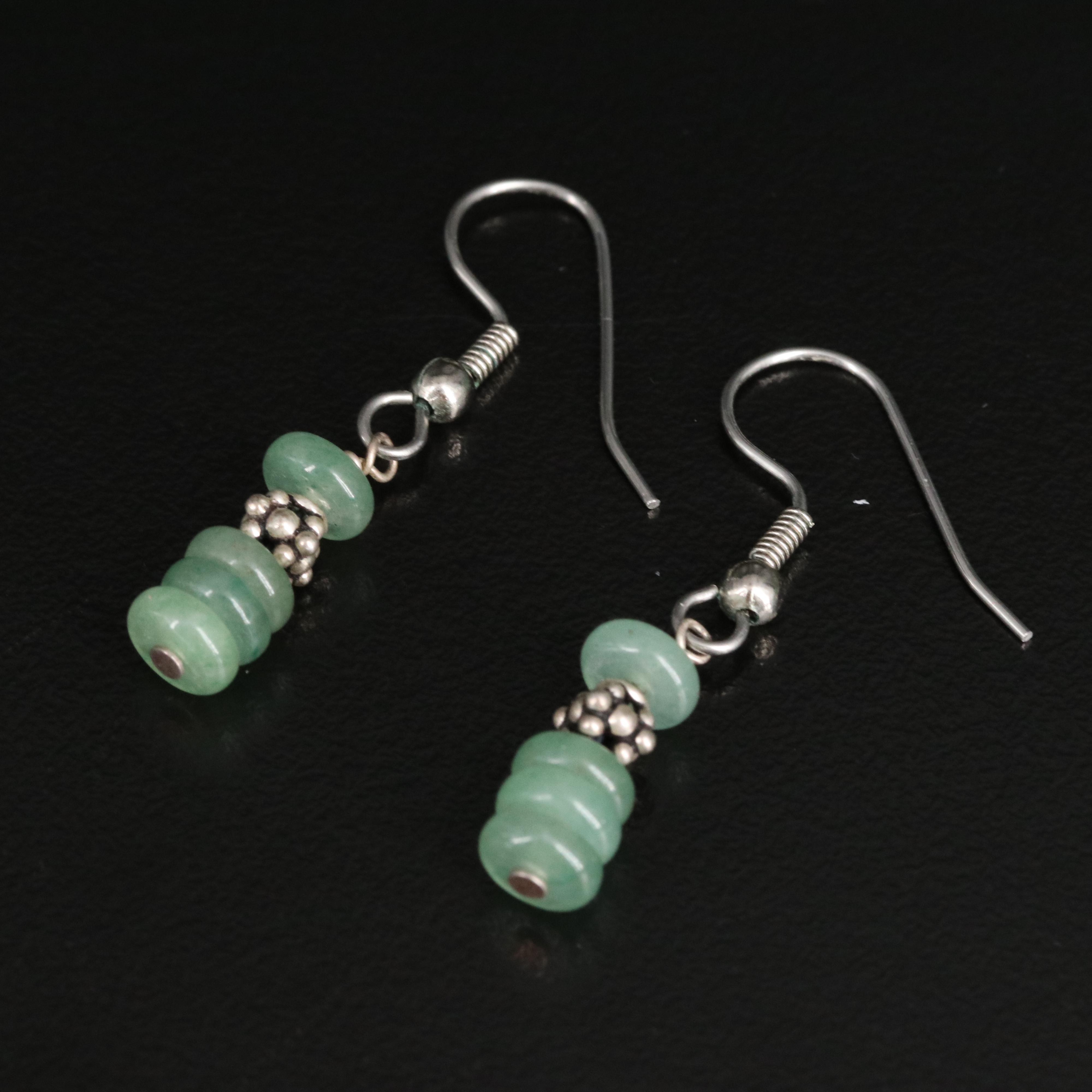 Sterling Aventurine Turquoise and Enamel Jewelry with Filigree Bracelet