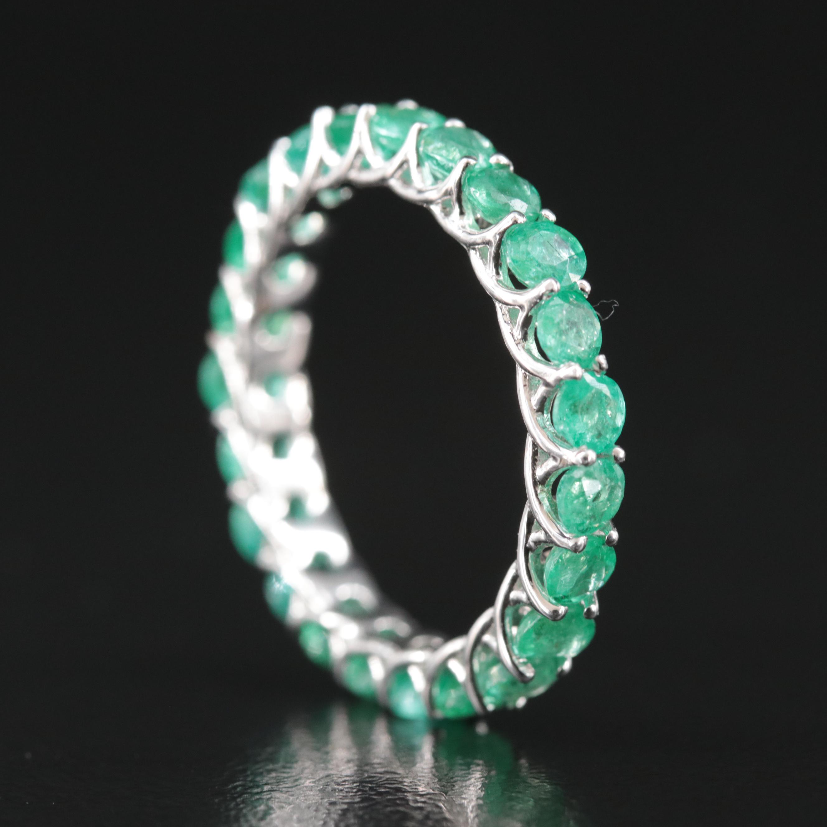 14K 2.08 CTW Emerald Eternity Band
