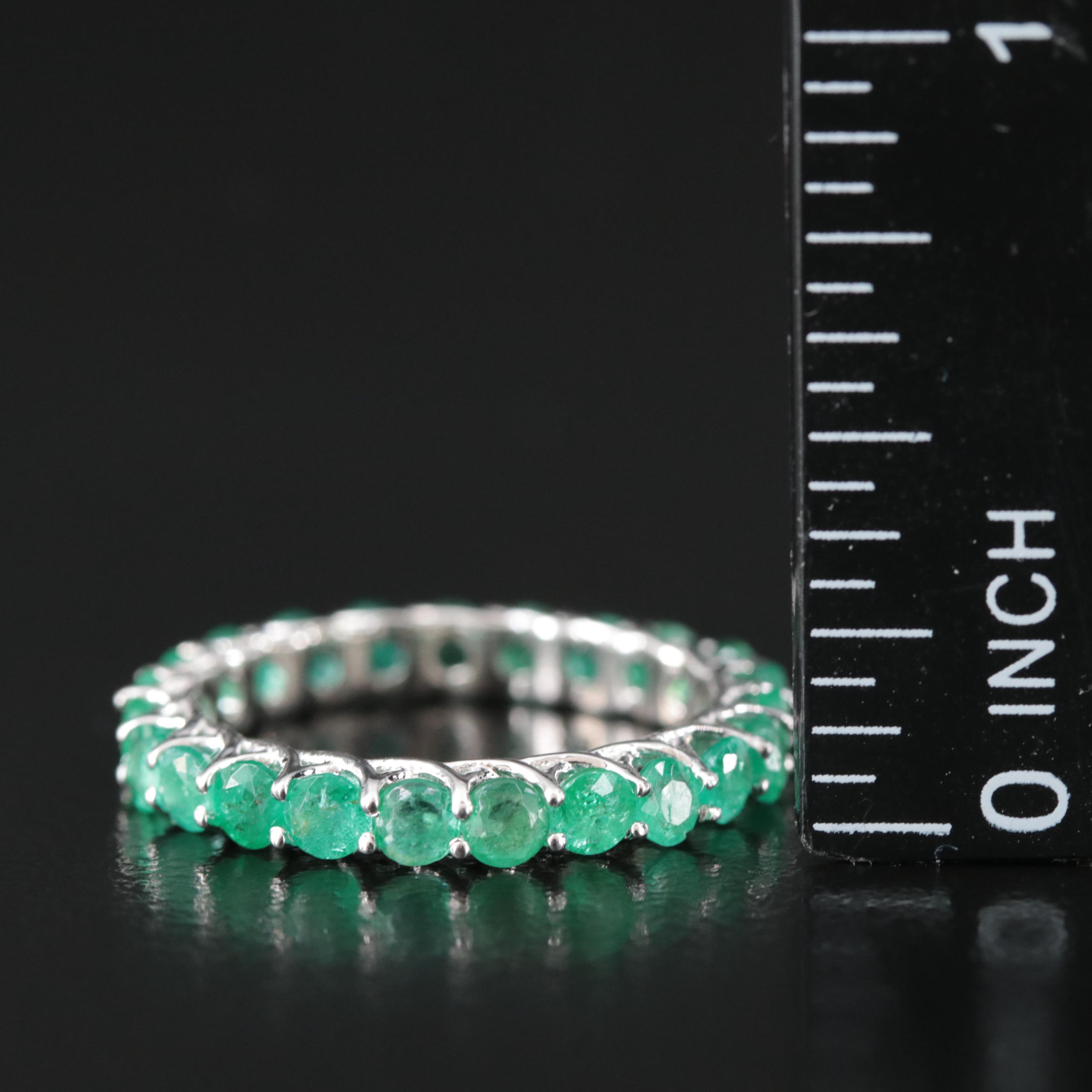 14K 2.08 CTW Emerald Eternity Band