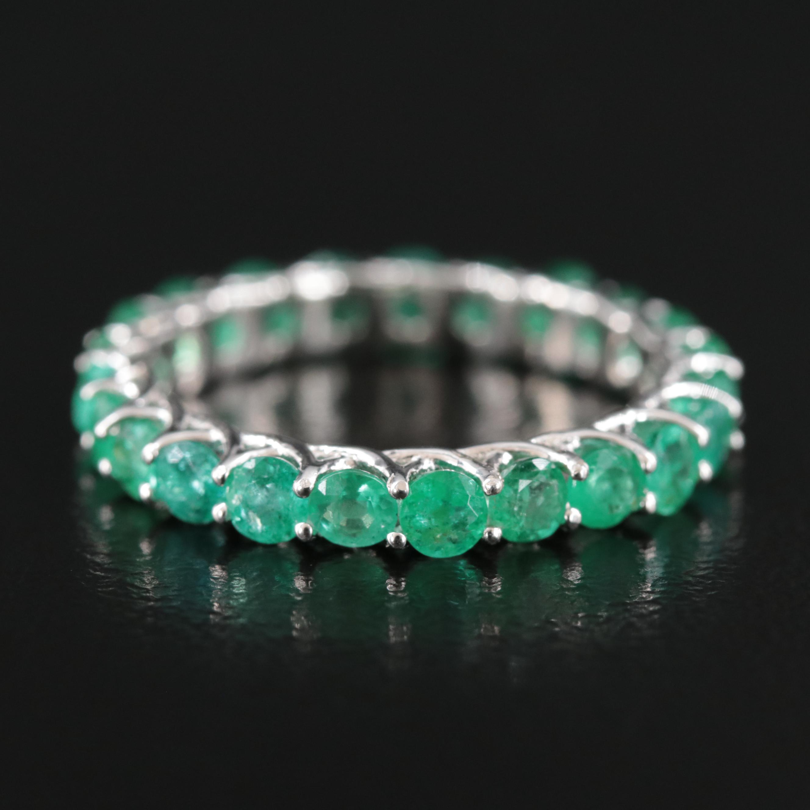 14K 2.08 CTW Emerald Eternity Band