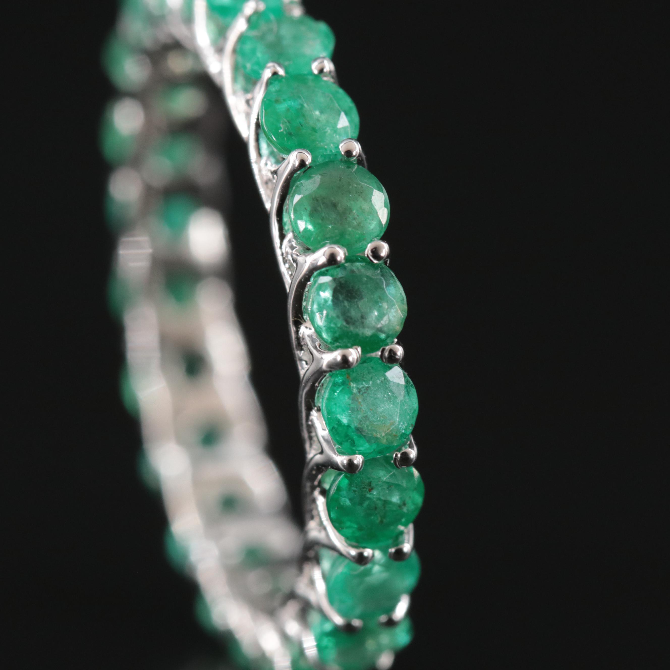 14K 2.08 CTW Emerald Eternity Band