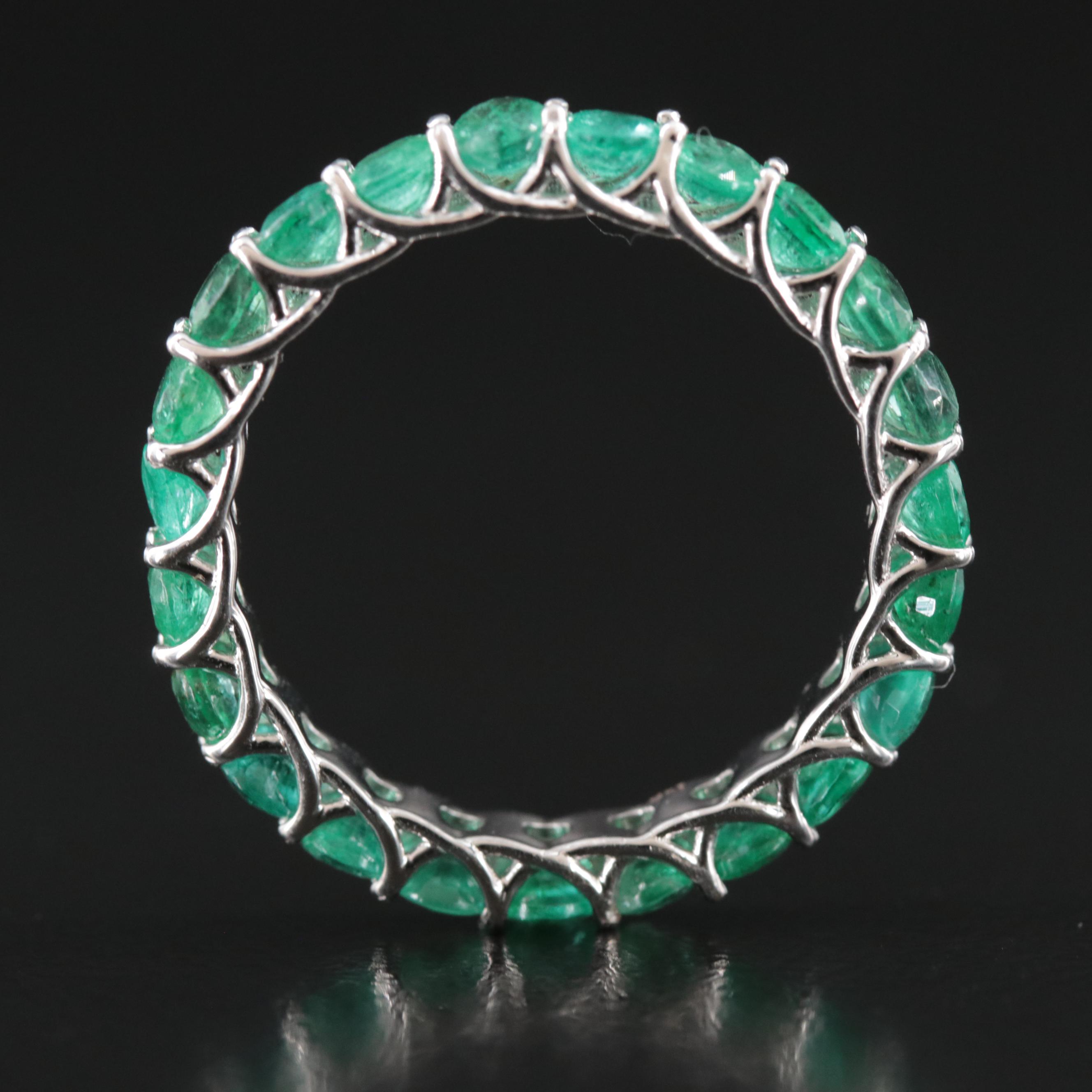 14K 2.08 CTW Emerald Eternity Band