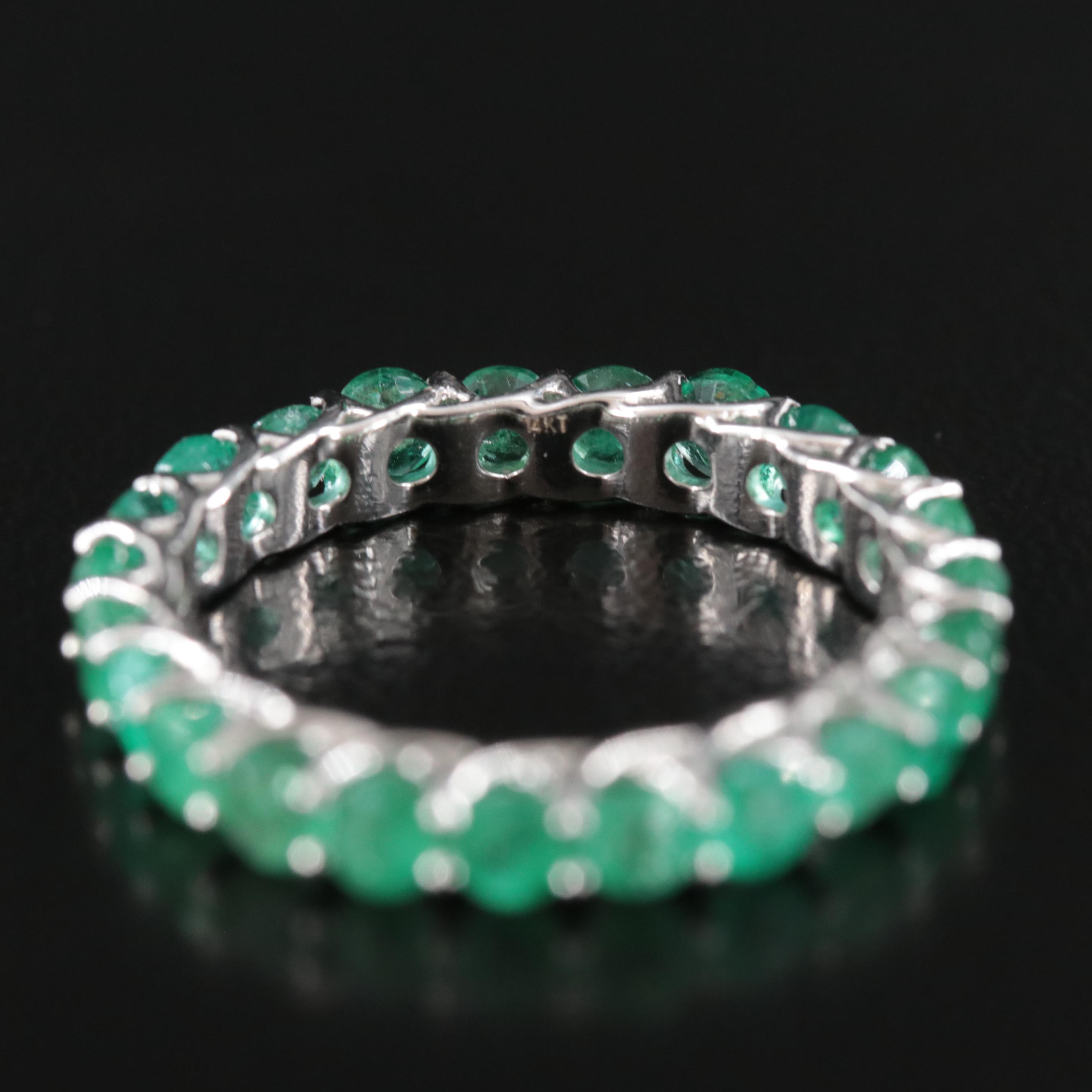 14K 2.08 CTW Emerald Eternity Band
