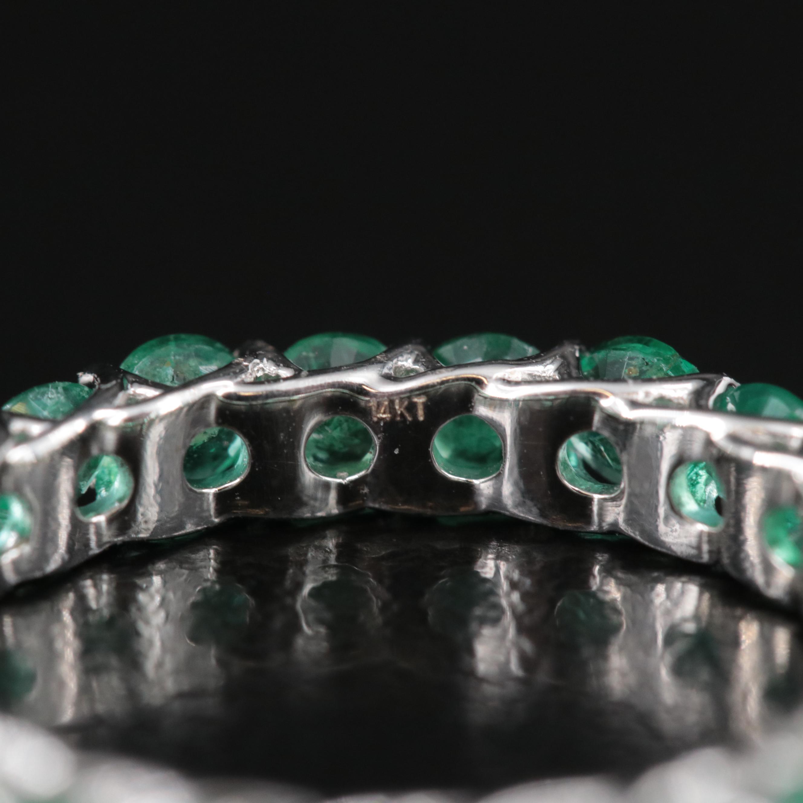14K 2.08 CTW Emerald Eternity Band