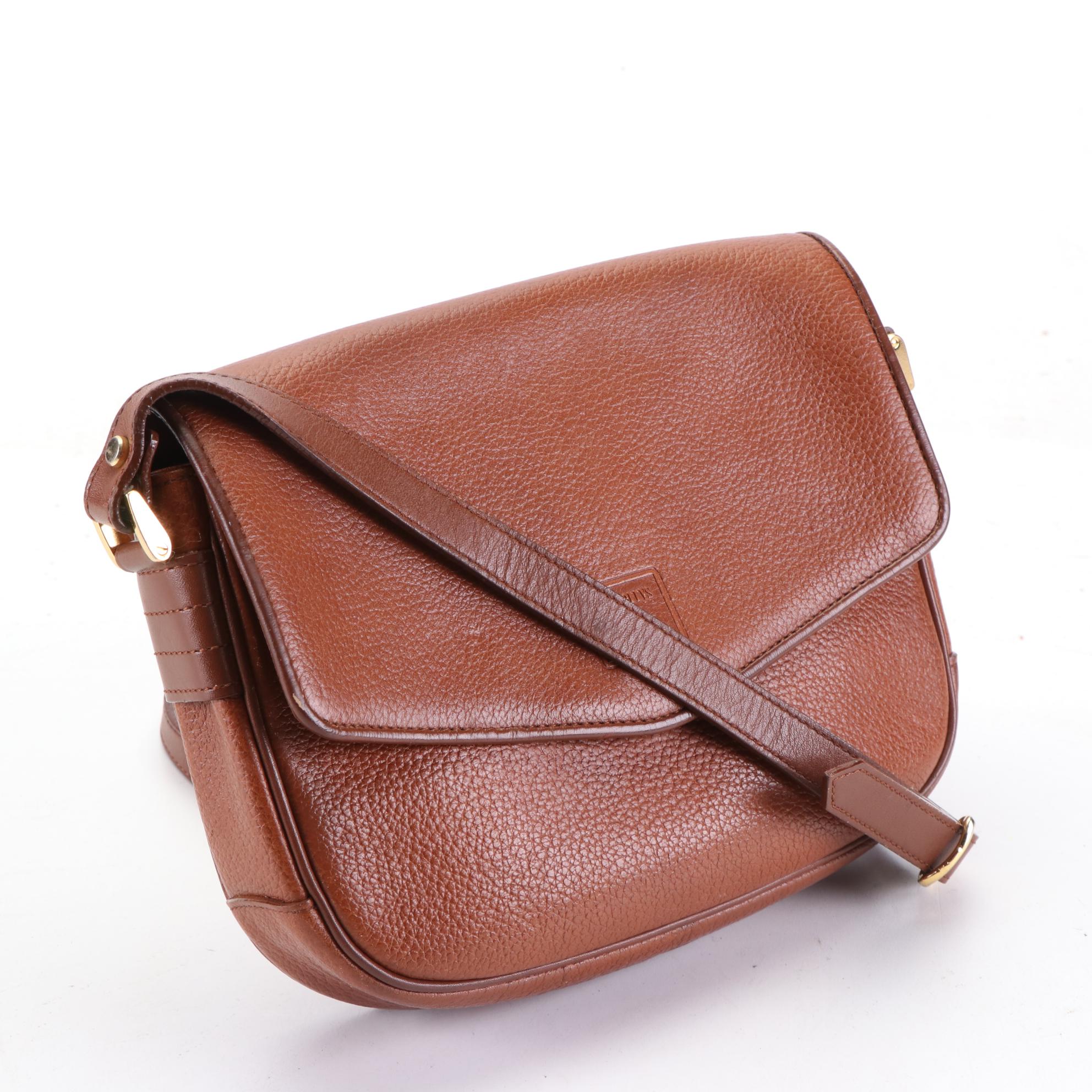 Burberrys FrontFlap Crossbody Bag in Brown Grain Leather EBTH